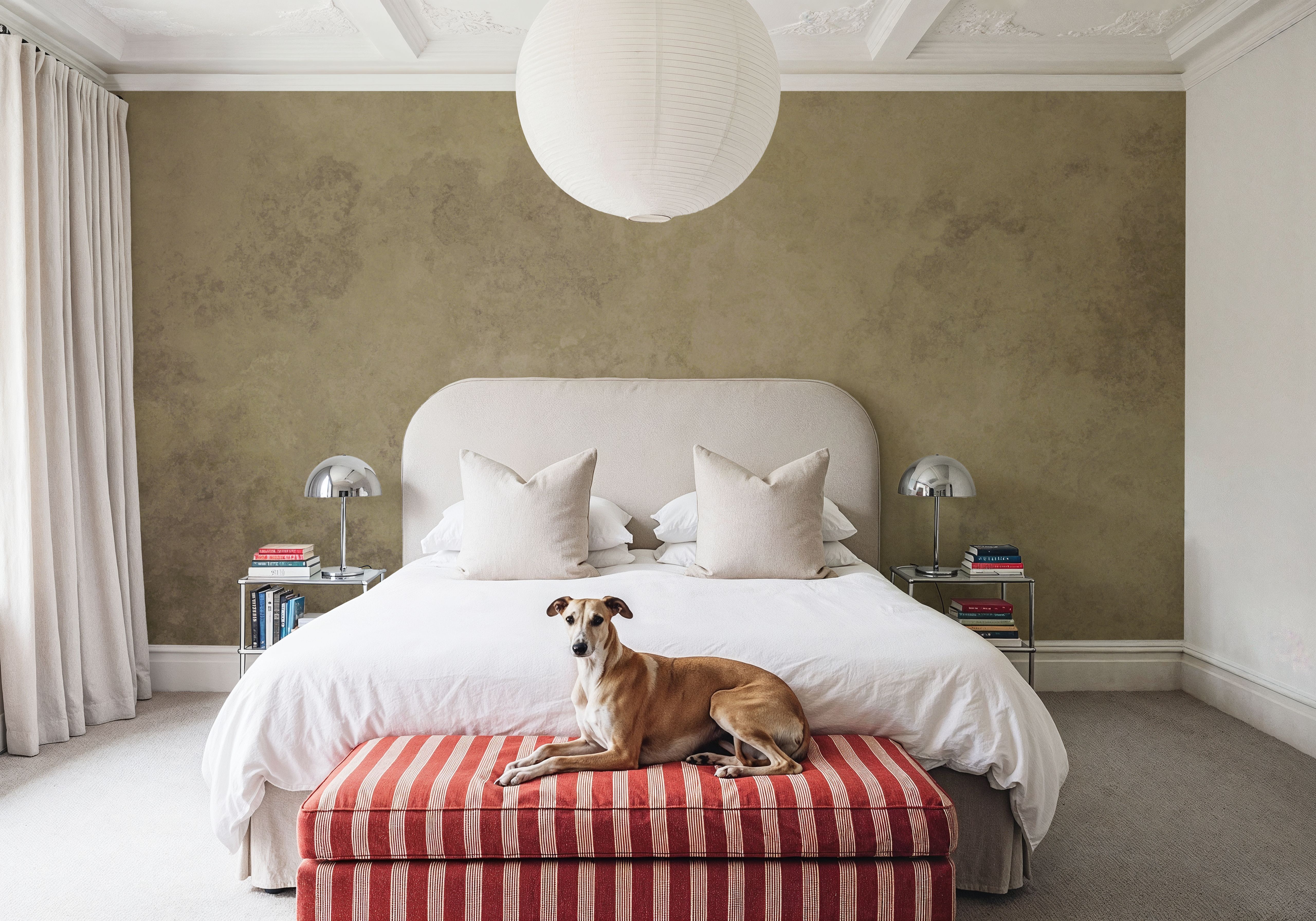 Subtle Plaster Wall, Butter Yellow, Wallpaper