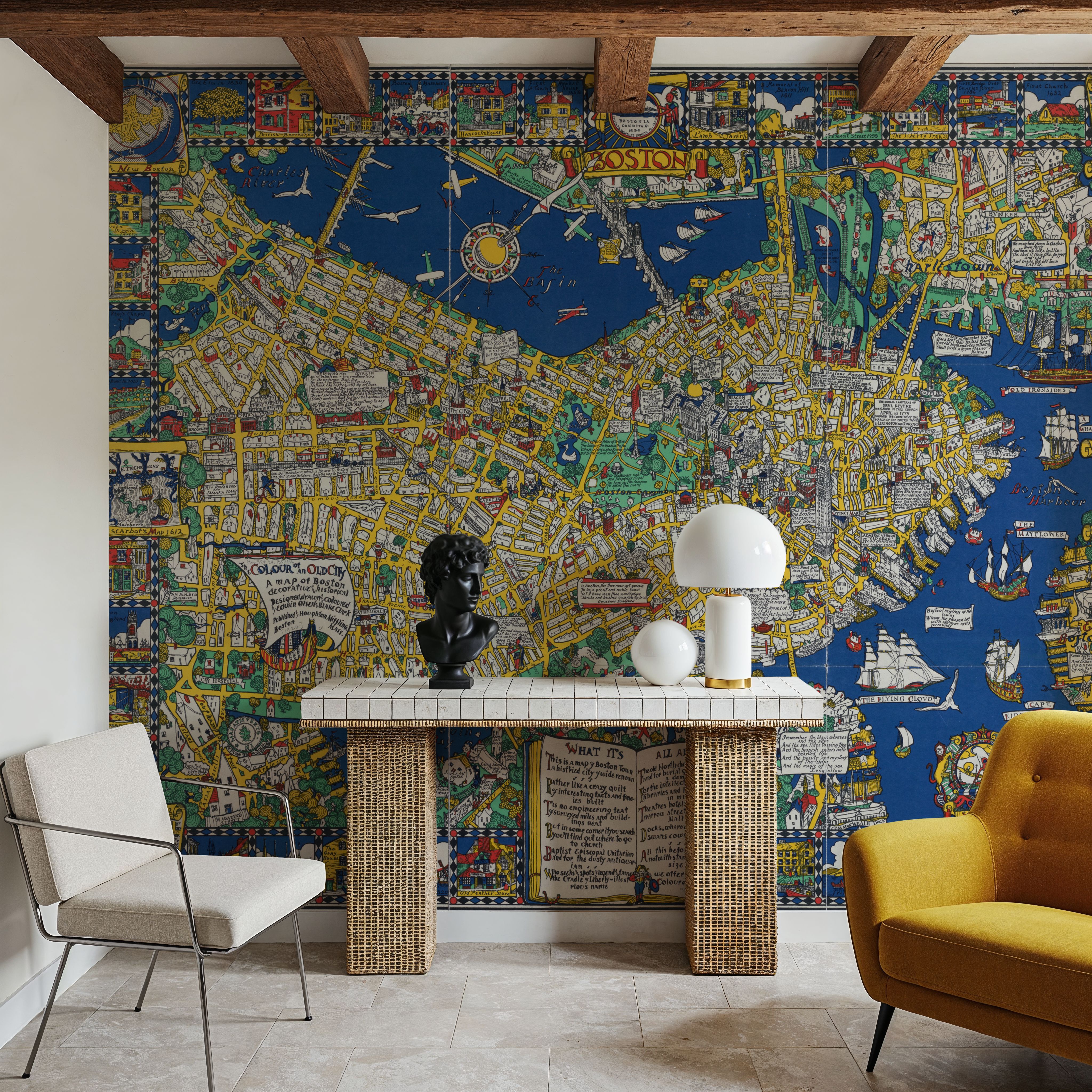 Decorative Boston Map