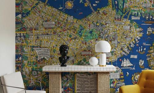 Decorative Boston Map