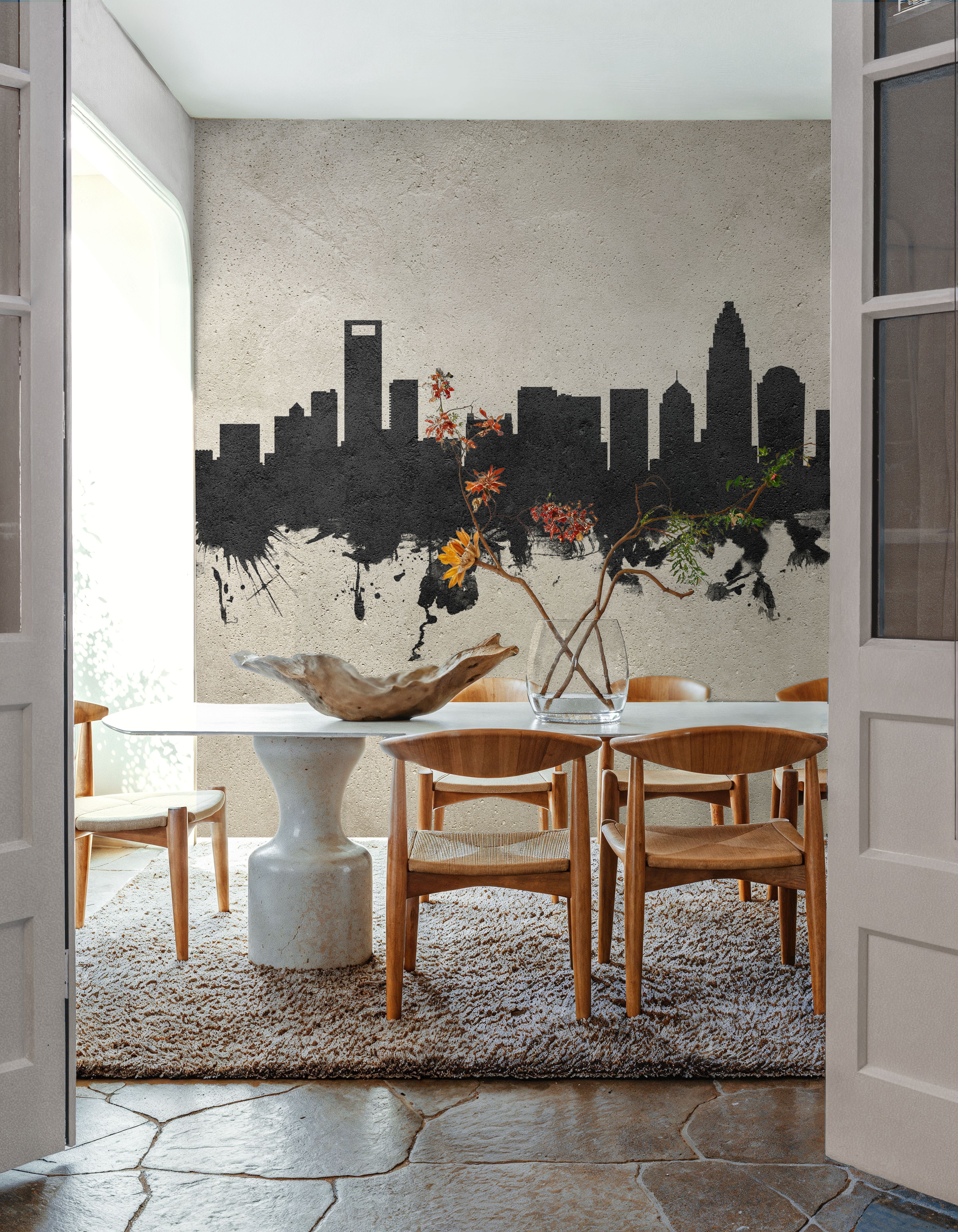 Charlotte North Carolina Skyline Concrete