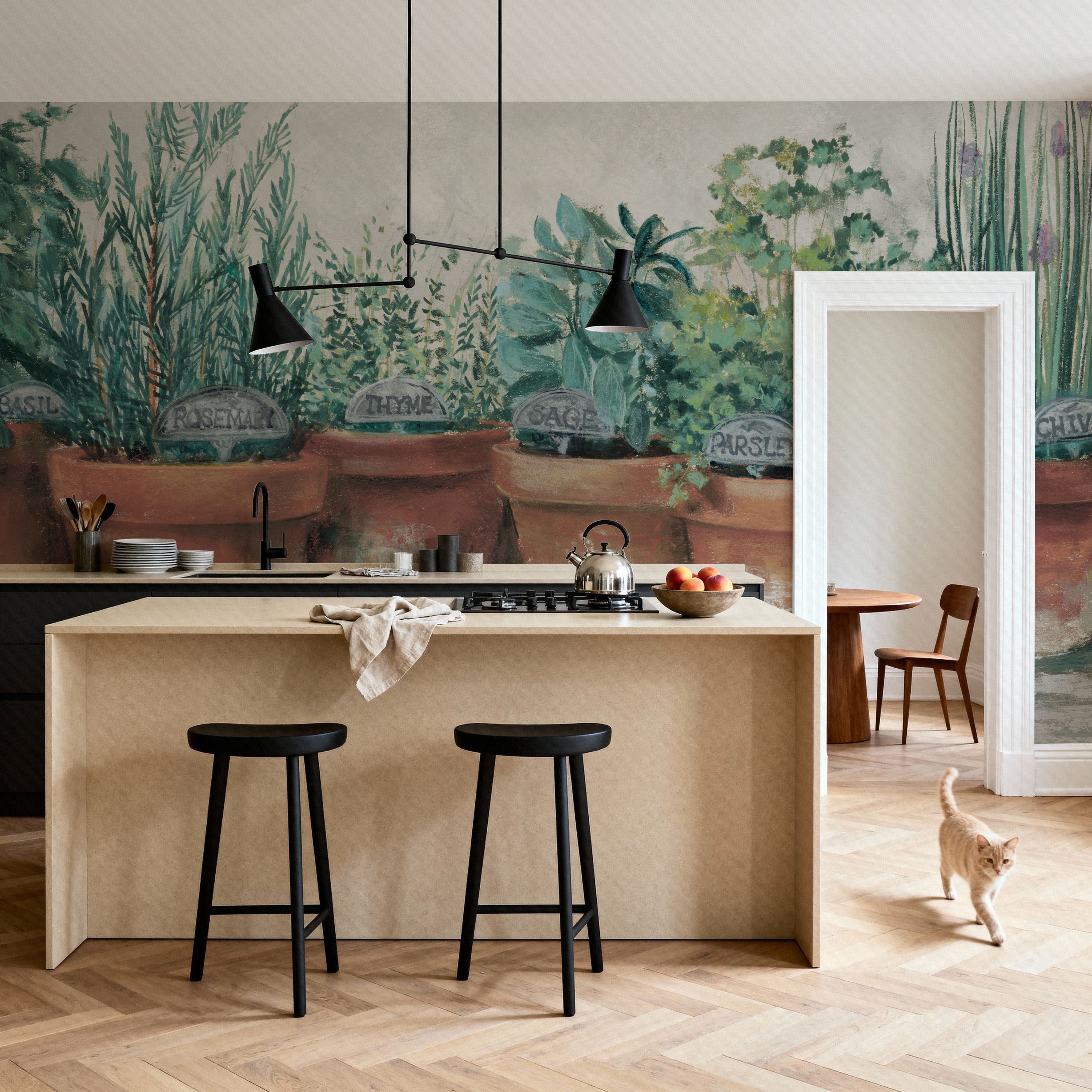 Pots of Herbs II Cottage