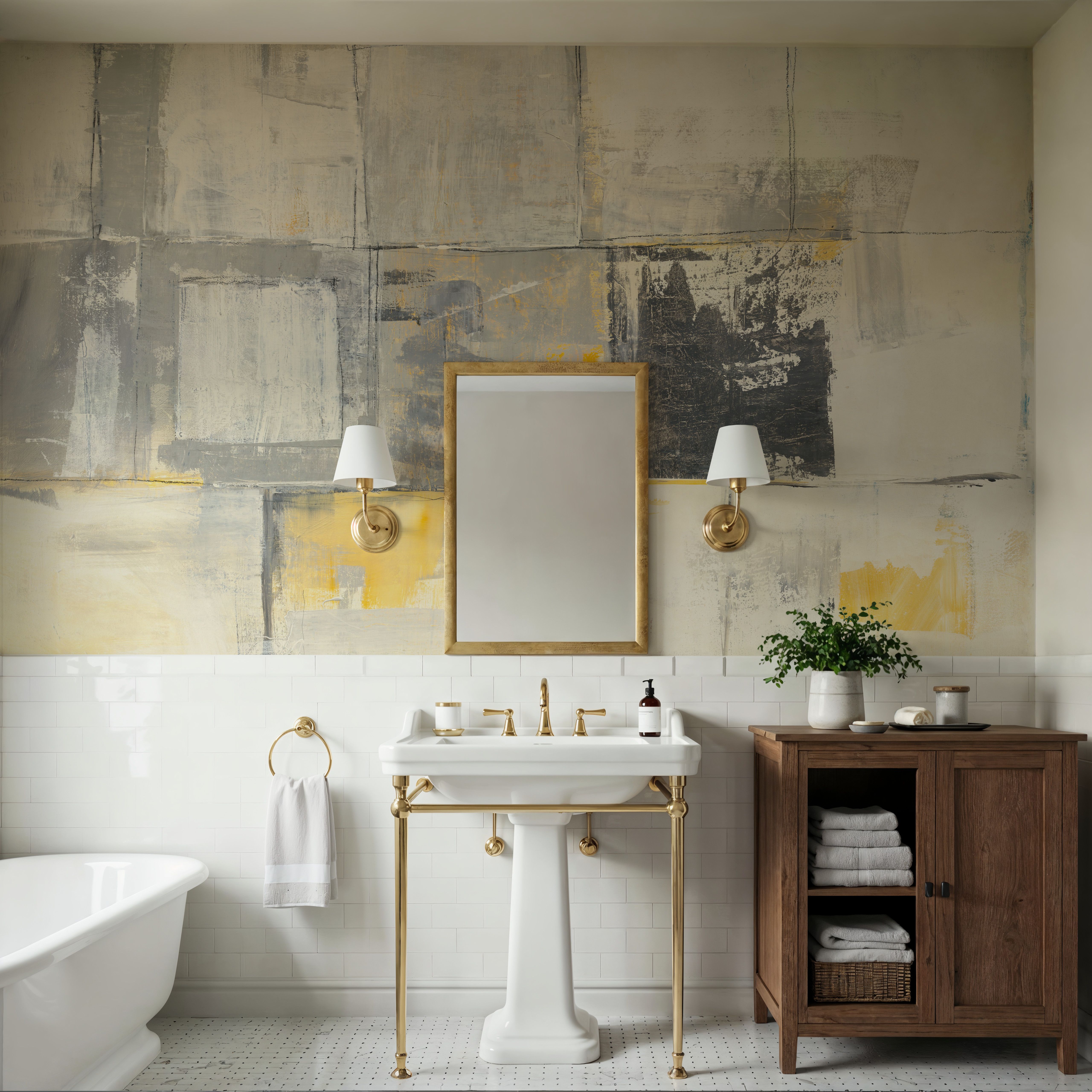 Gray and Yellow Blocks I
