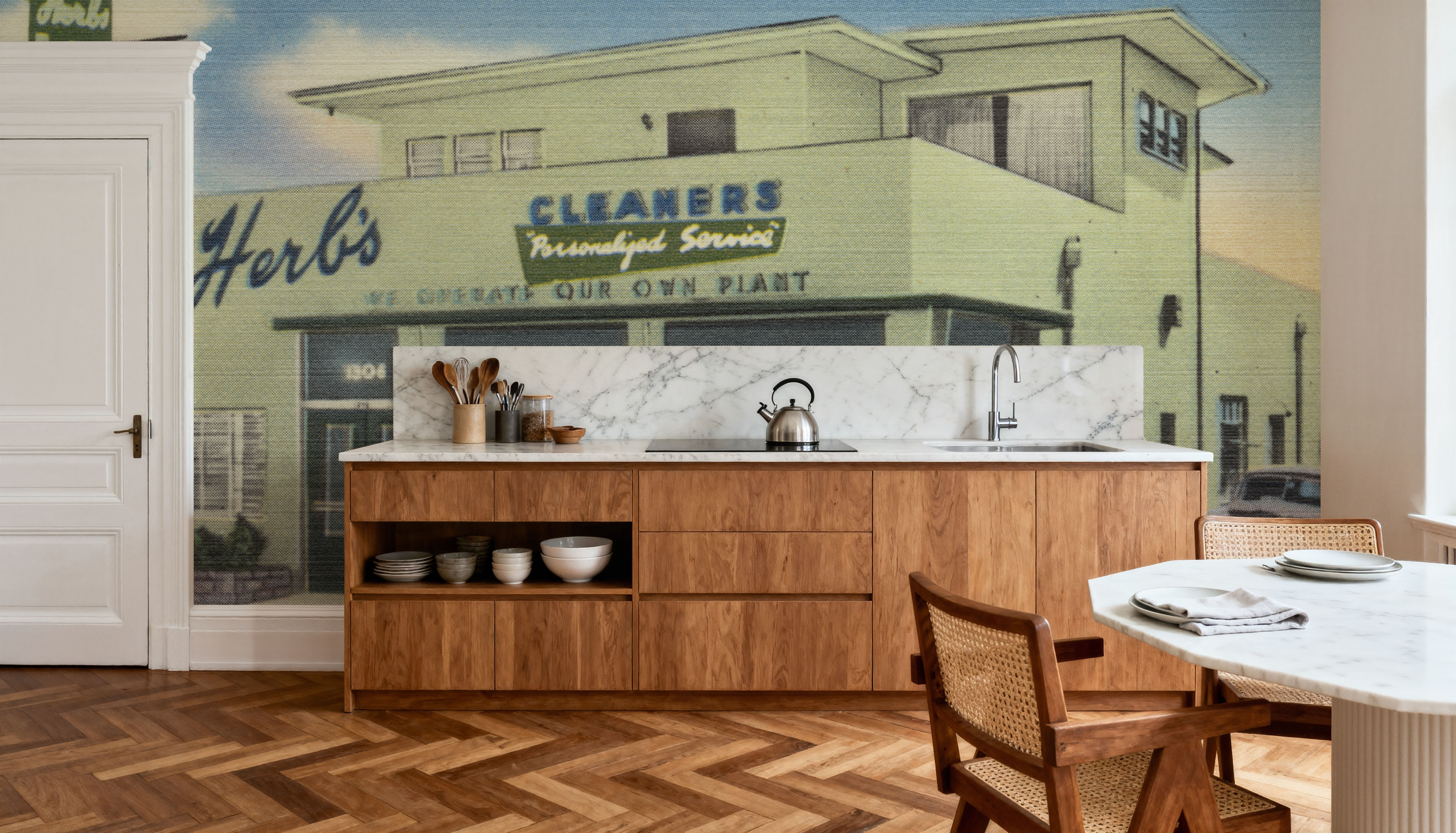 Greetings from the Cleaners - Screenprint Postcard, Wallpaper