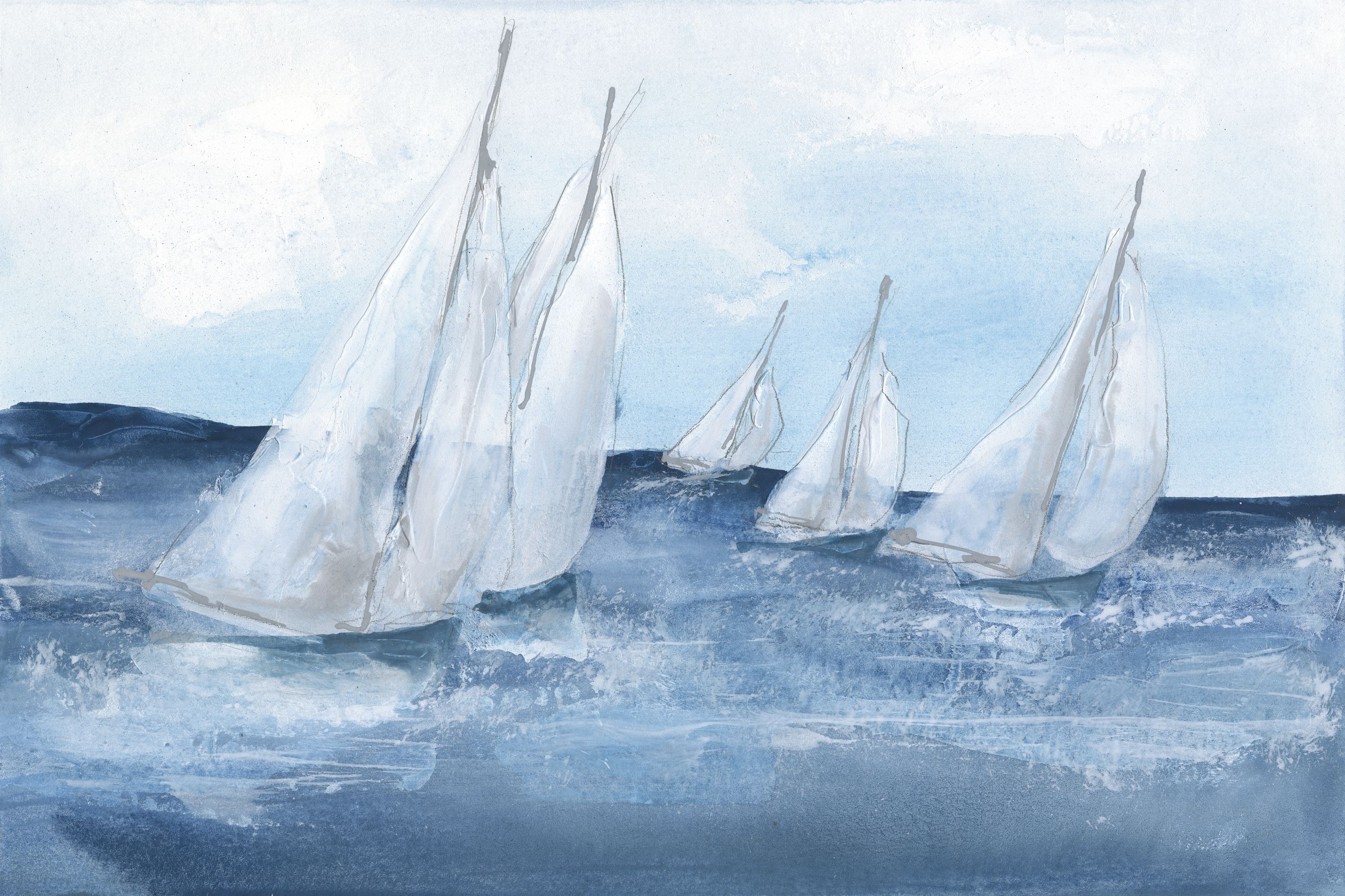 wallpaper design with boats