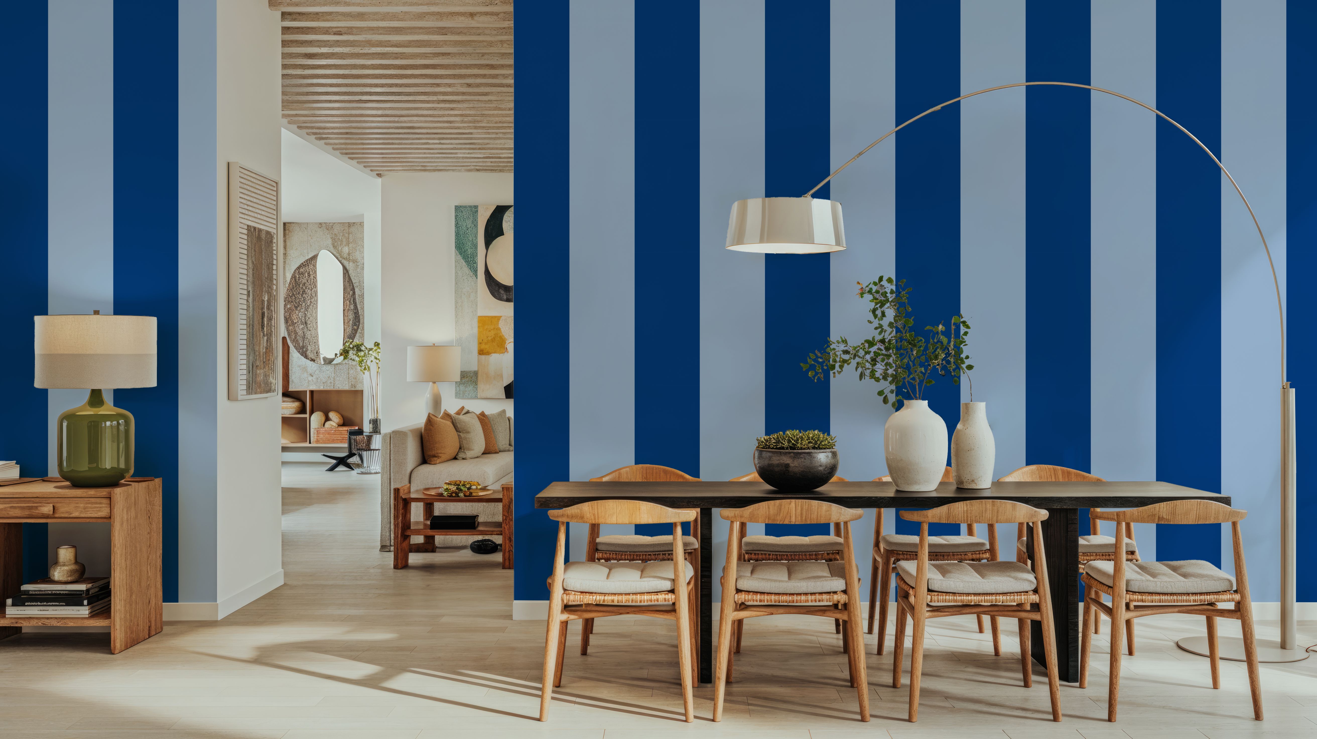 Circus Stripes, Blue on Blue