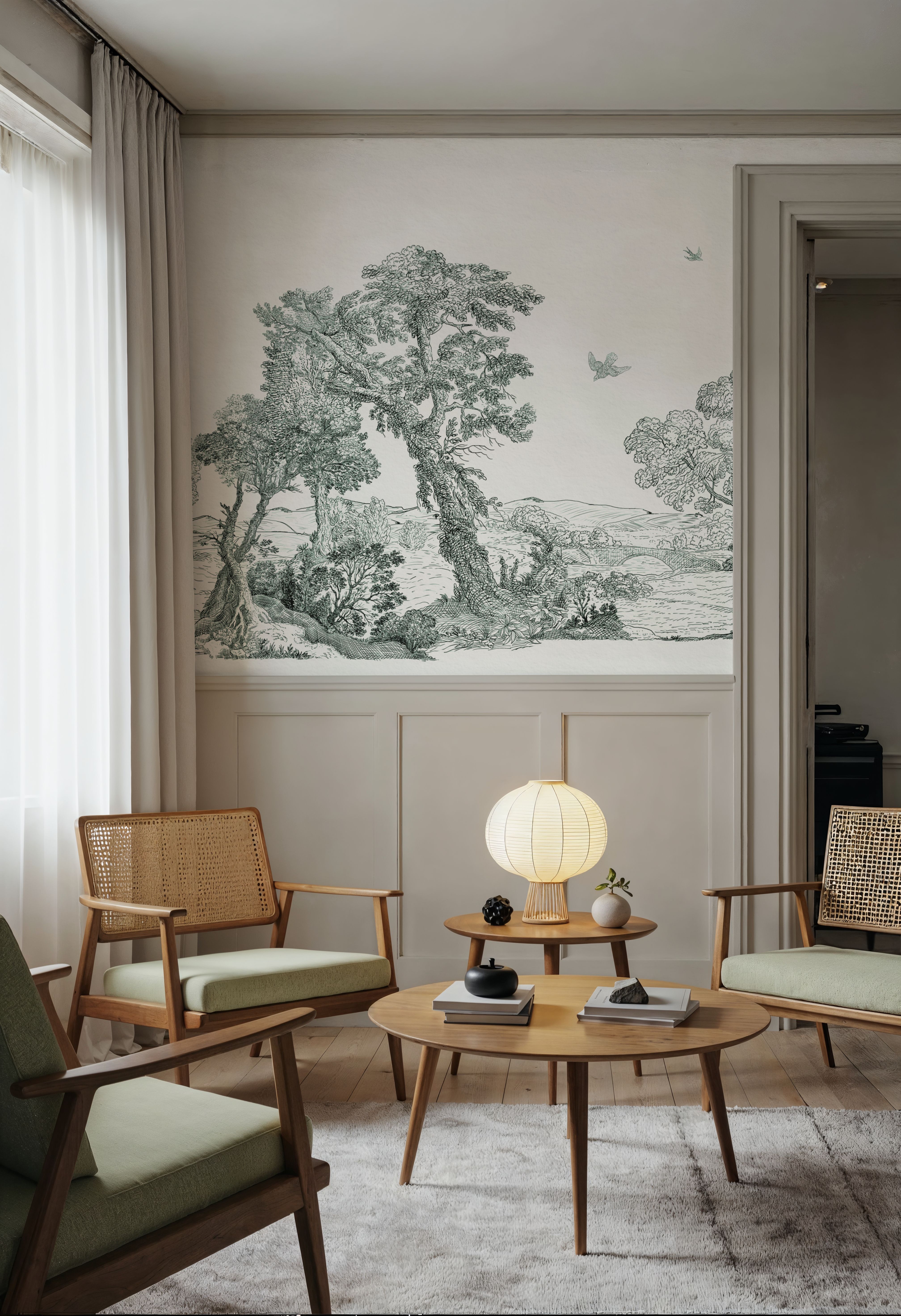 French Landscape, Forest Green