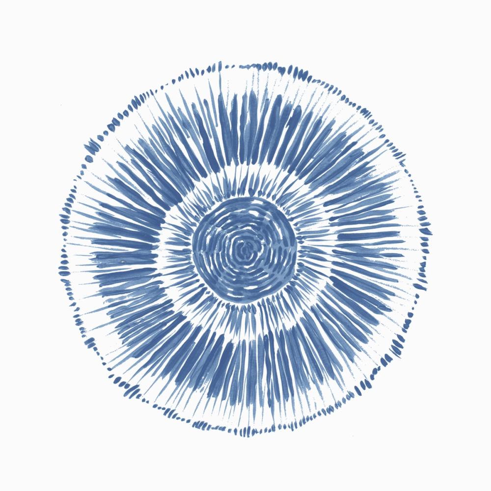 Coastal Block Print I Blue