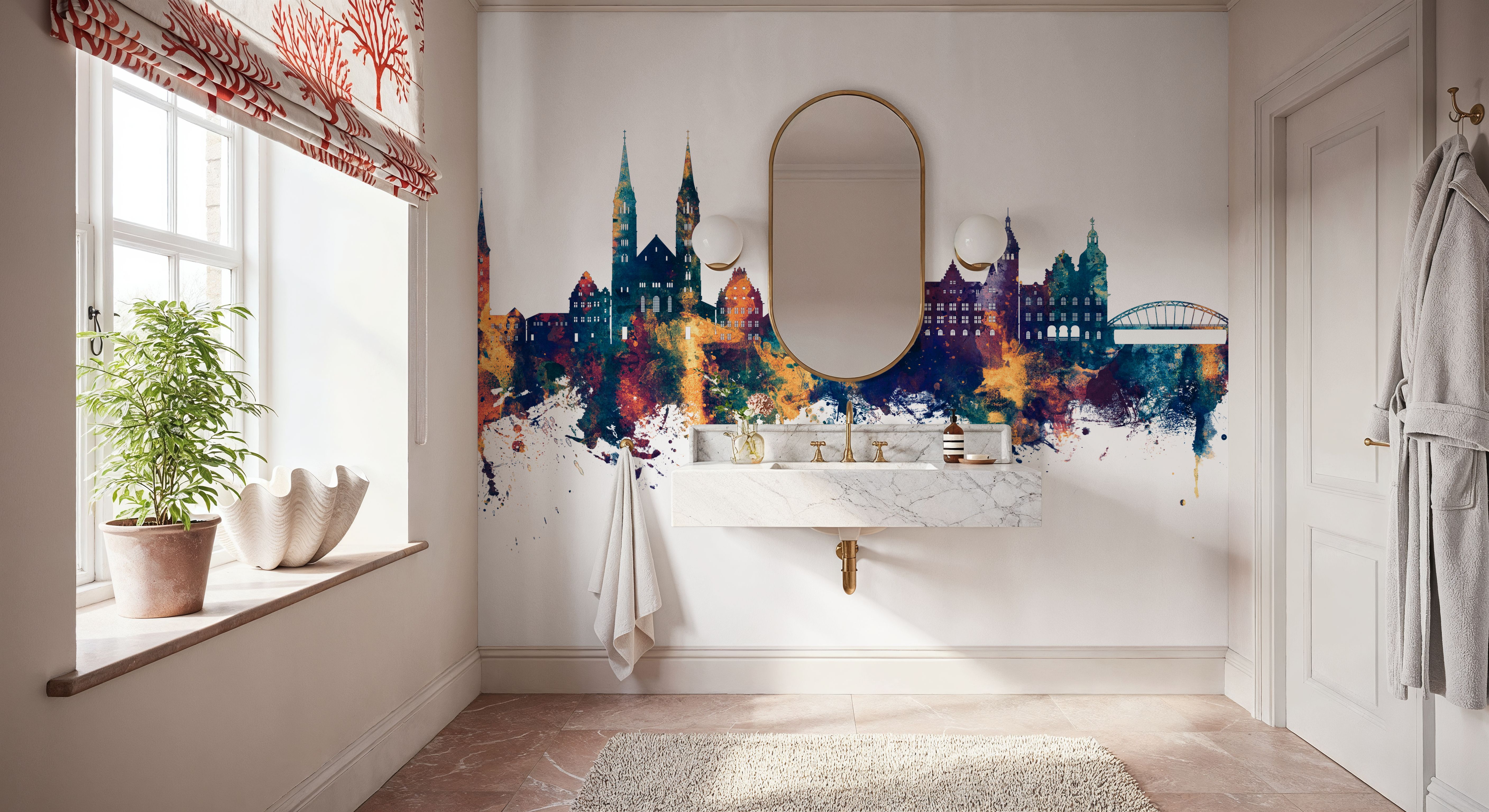 Bamberg Germany Skyline Blue & Bronze