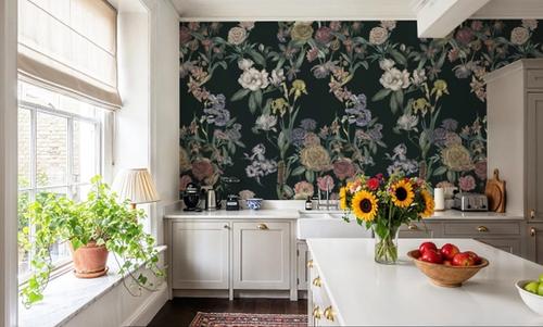 Floral Gaze, Dark Green