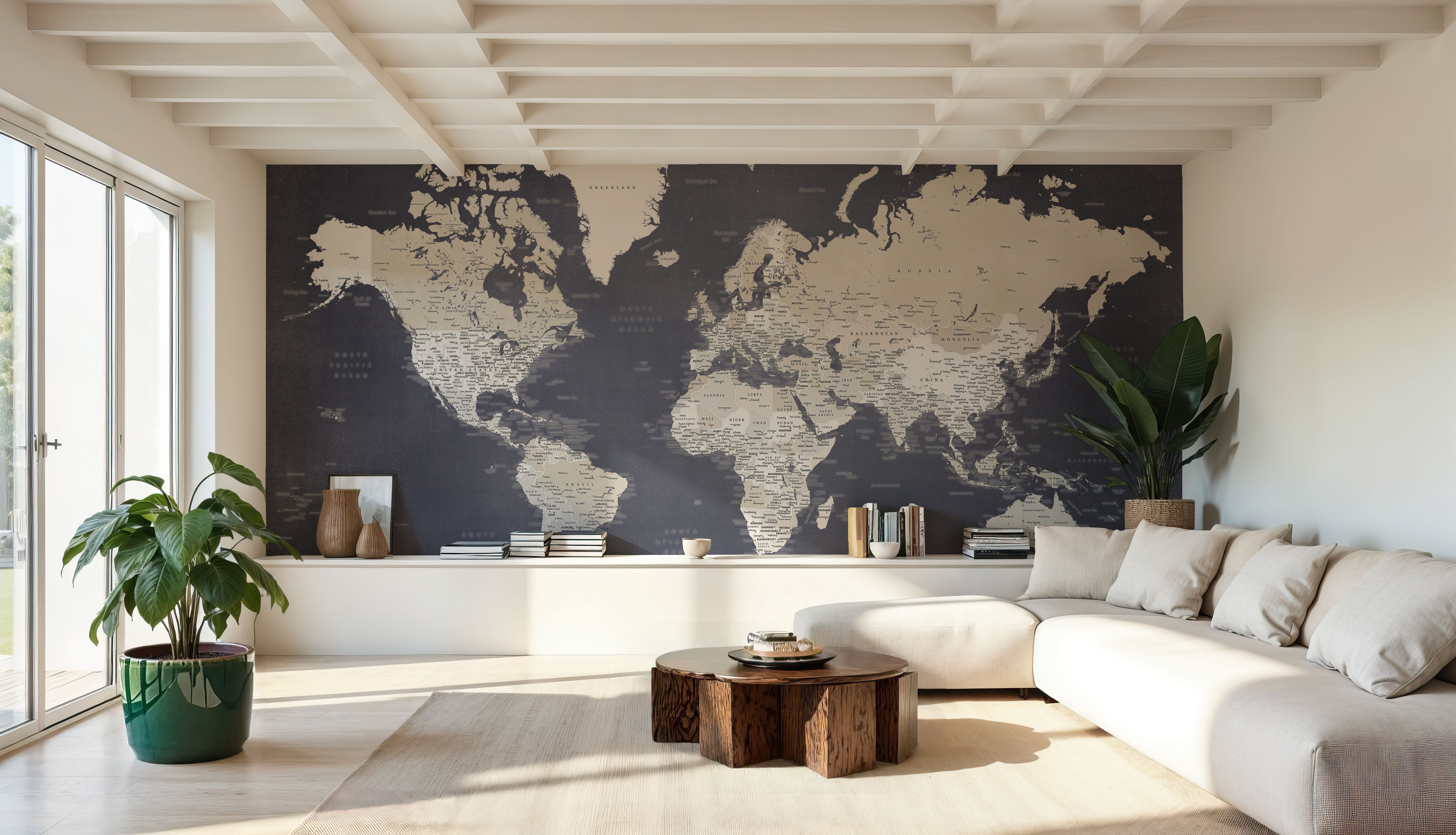 World Map Cities - Glyn