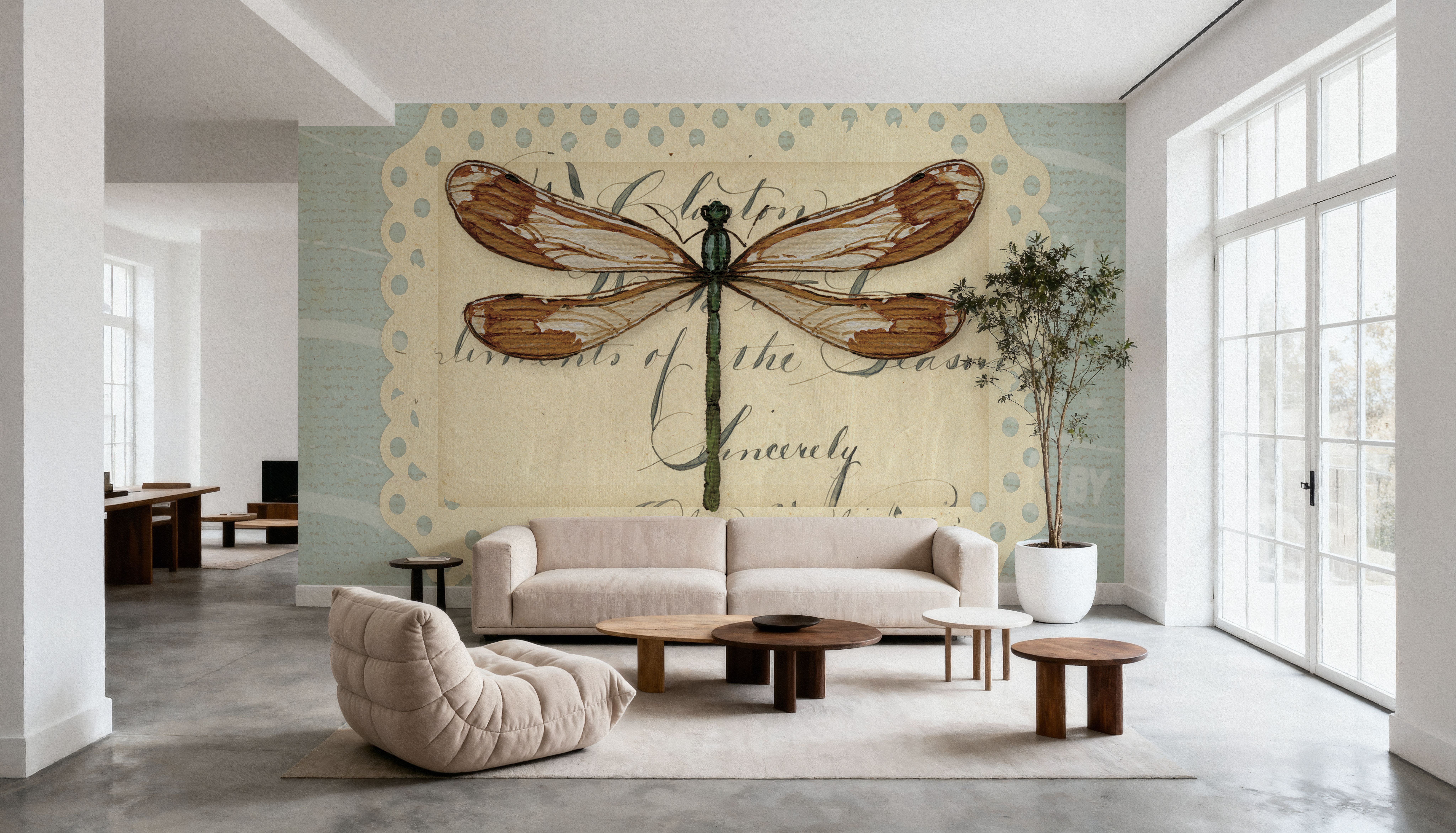 Mothers Treasure Dragonfly Stamp, Papier peint