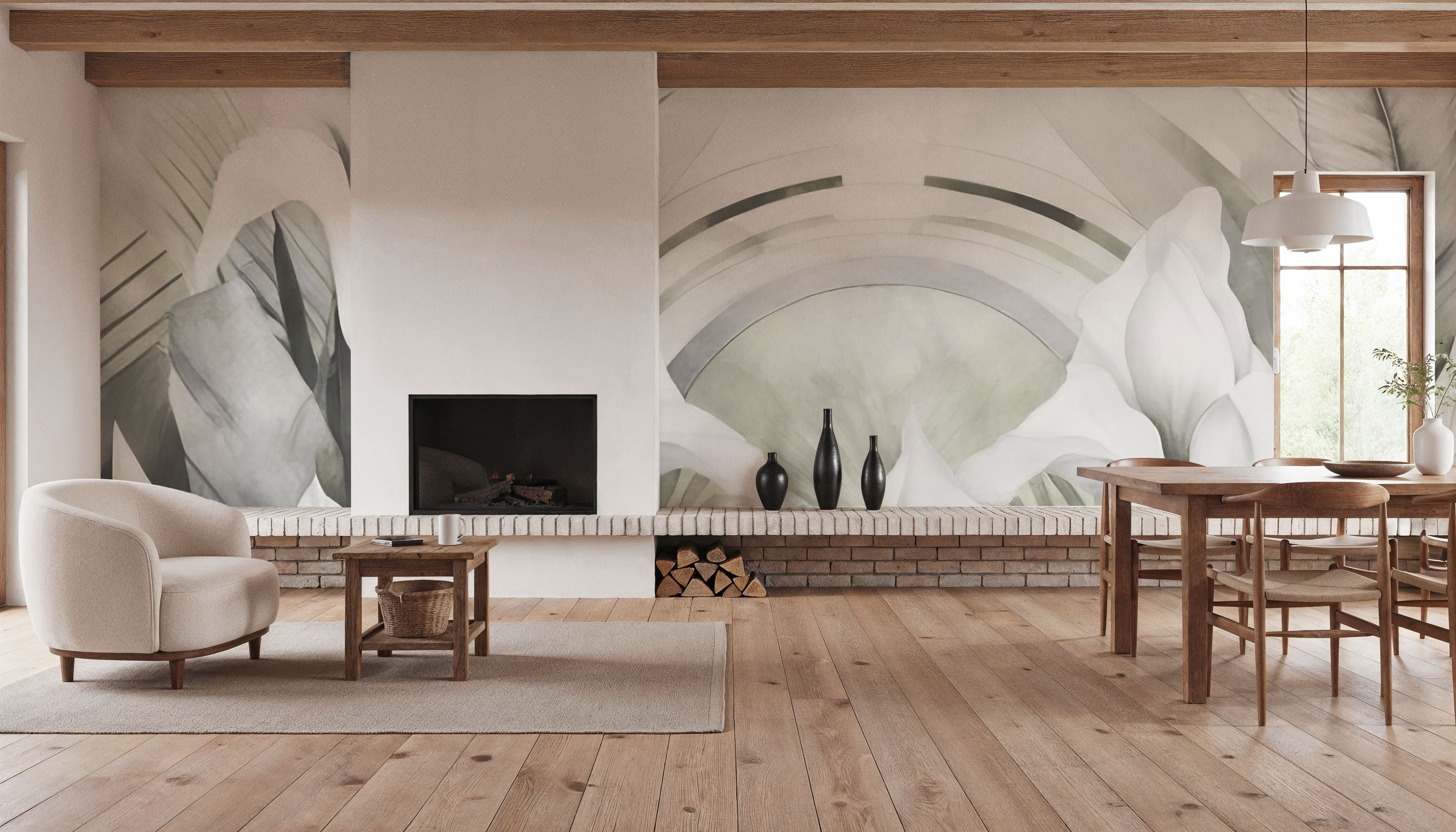 Irises and Feathers Yellow