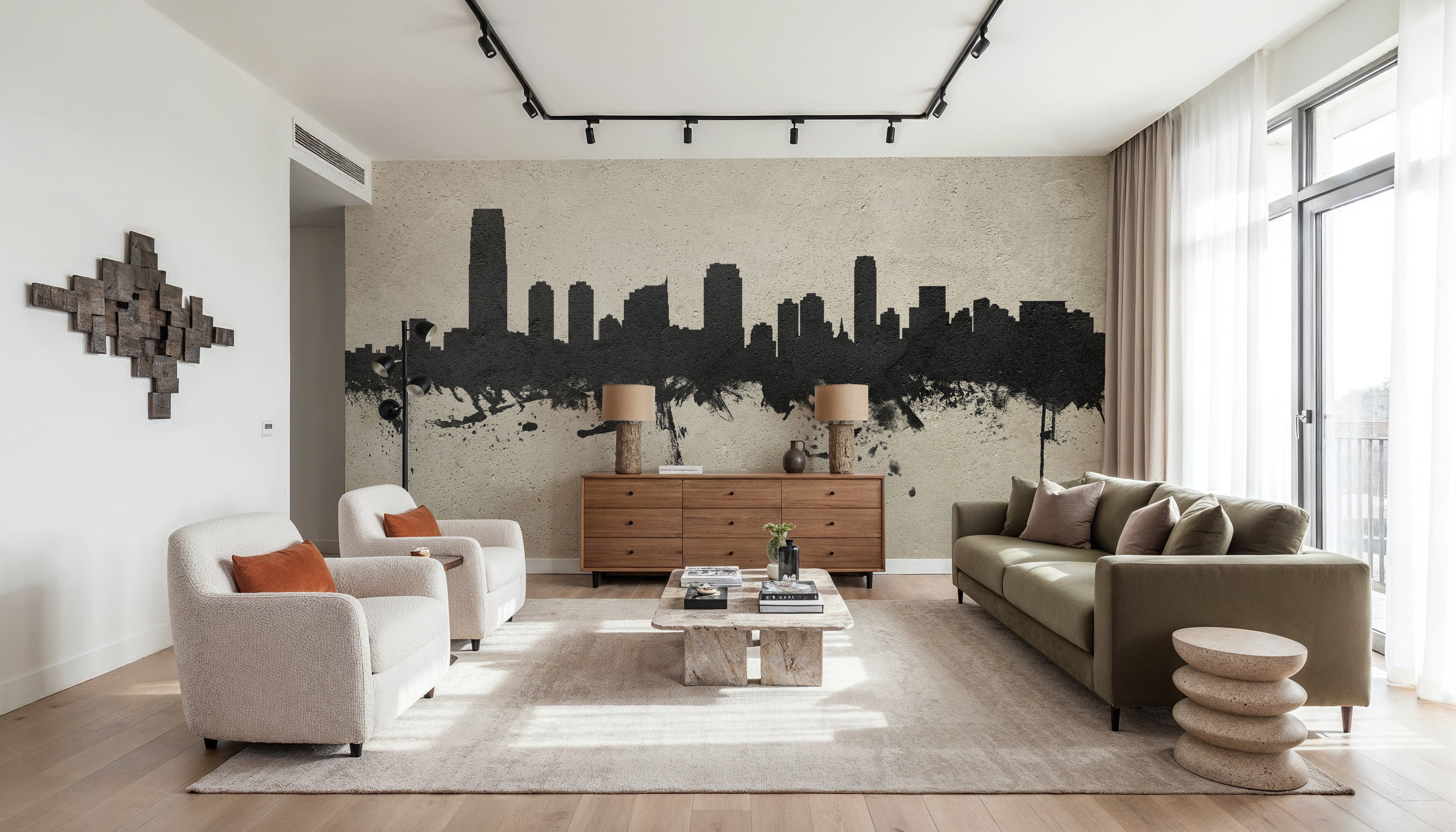 Jersey City New York Skyline Concrete