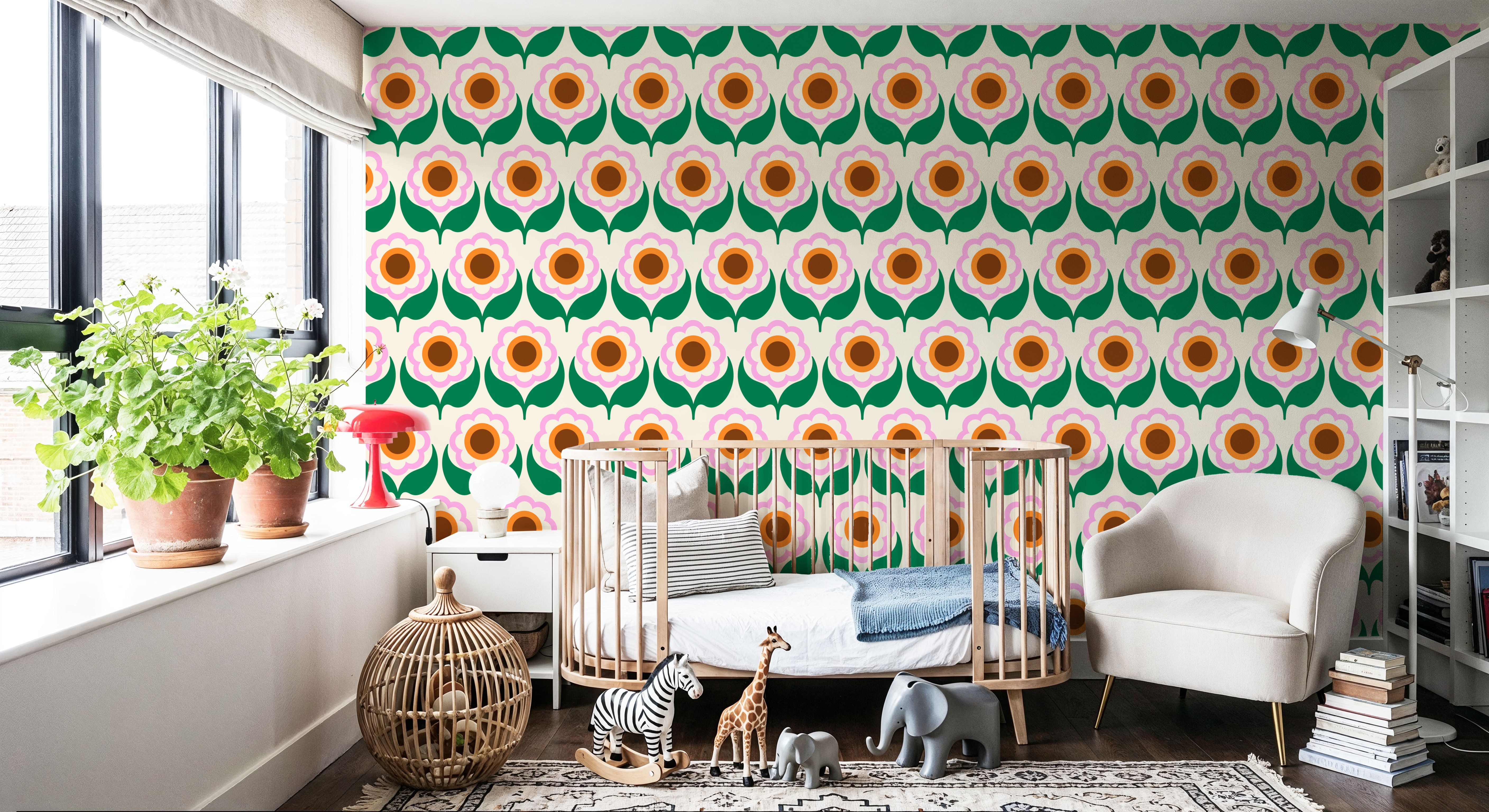 70's Fun Flowers, Spring, Carte da parati