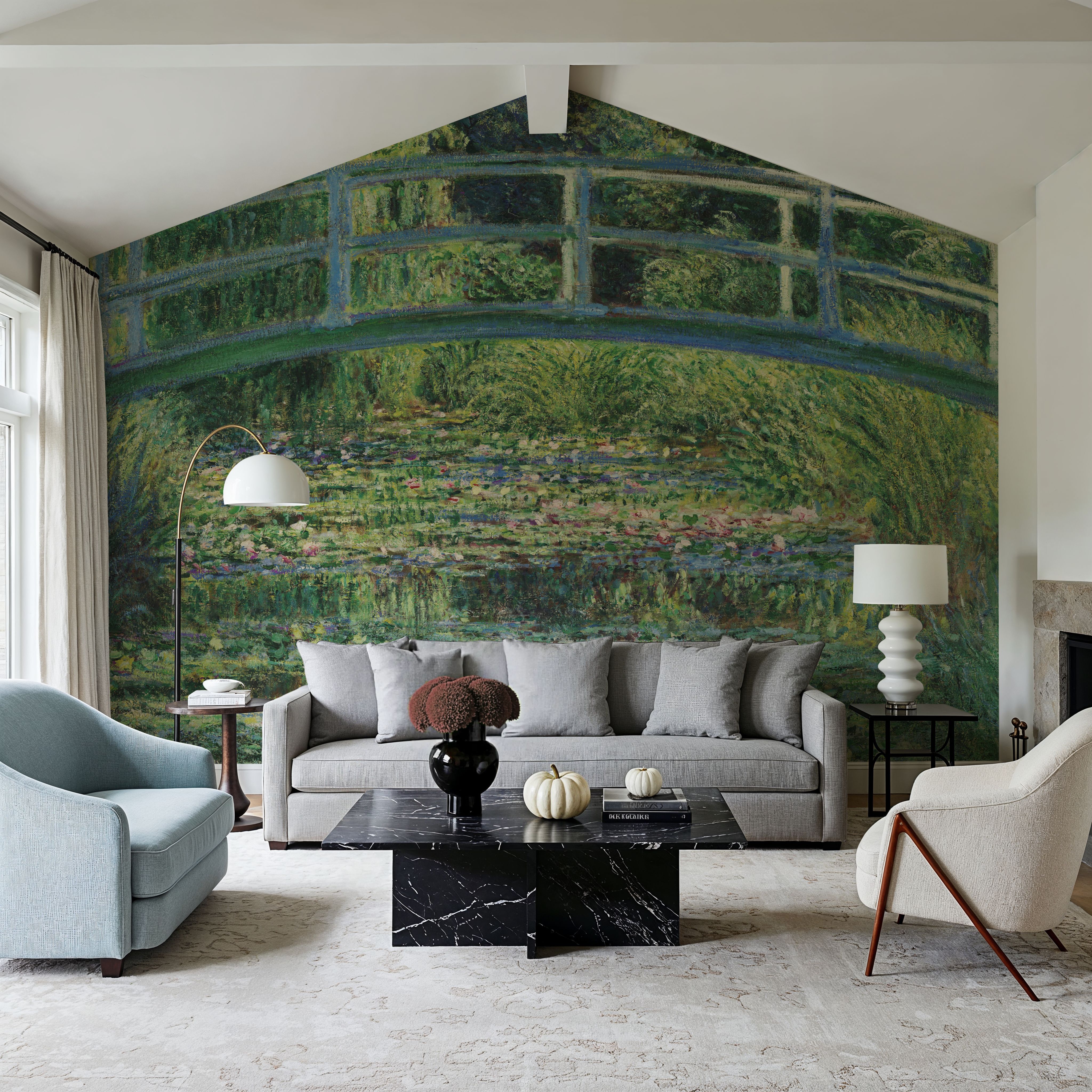 Water Lilies and Japanese Bridge