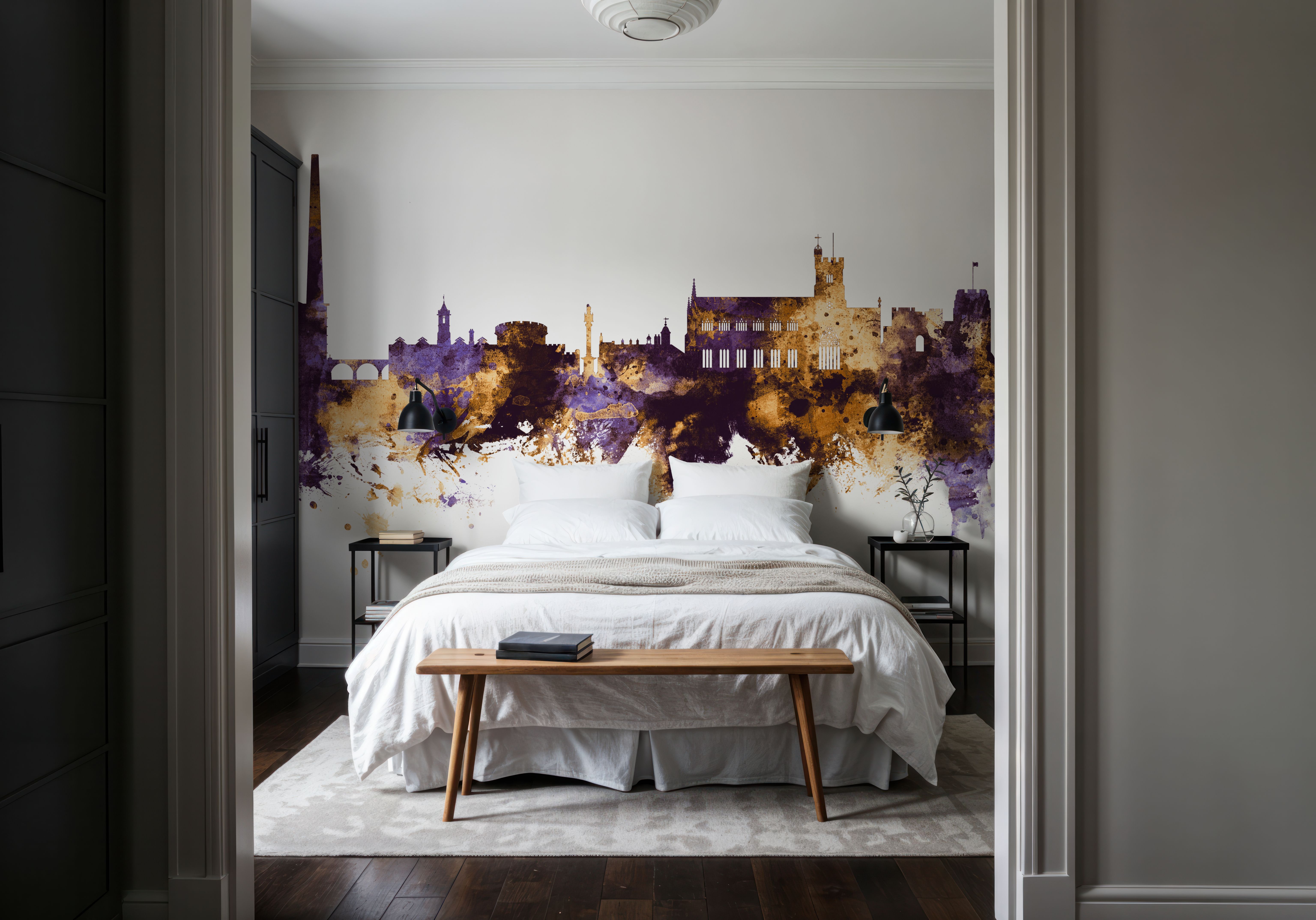 Carlisle England Skyline Purple & Gold