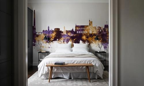 Carlisle England Skyline Purple & Gold