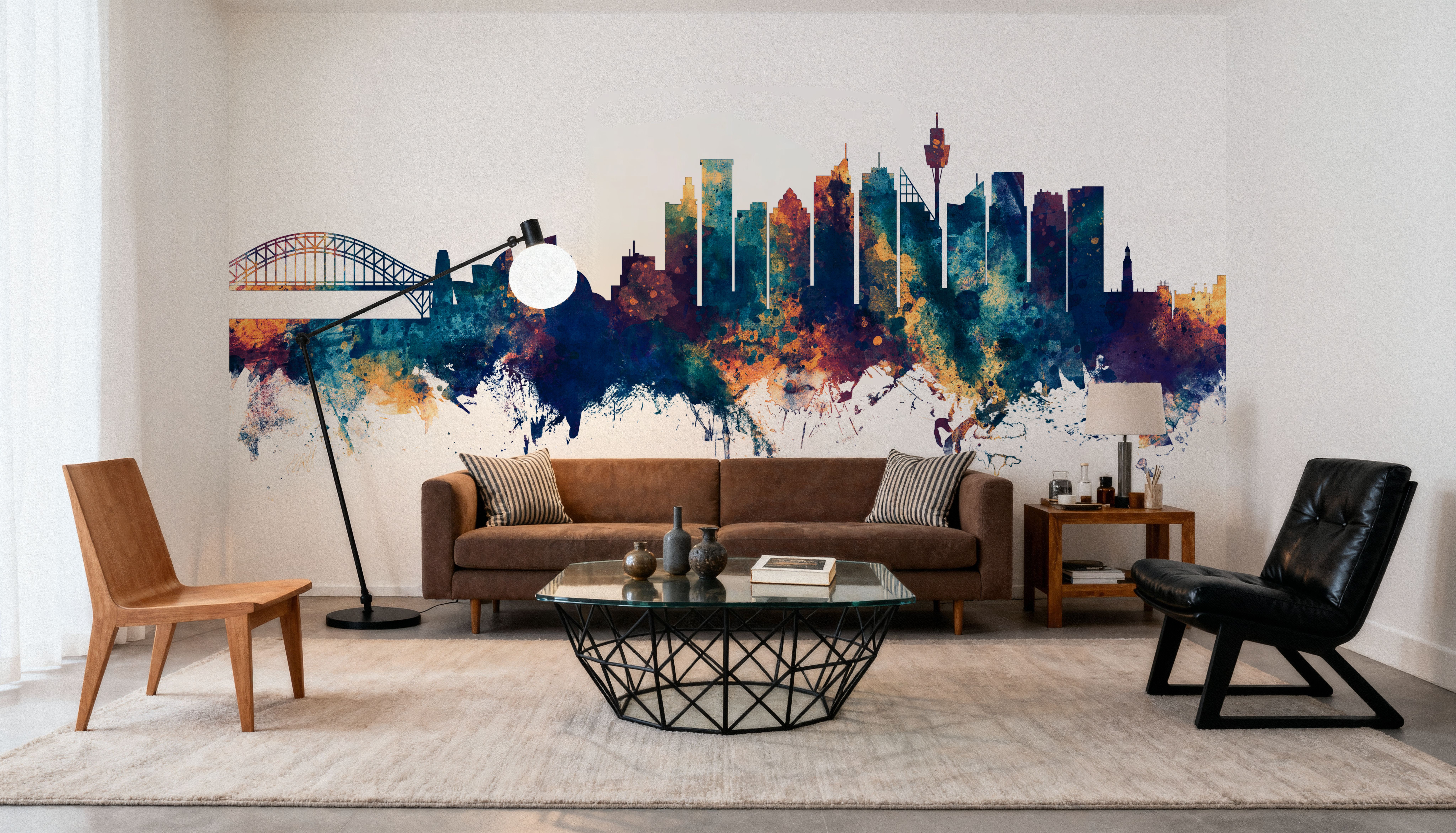 Sydney Australia Skyline Blue & Bronze