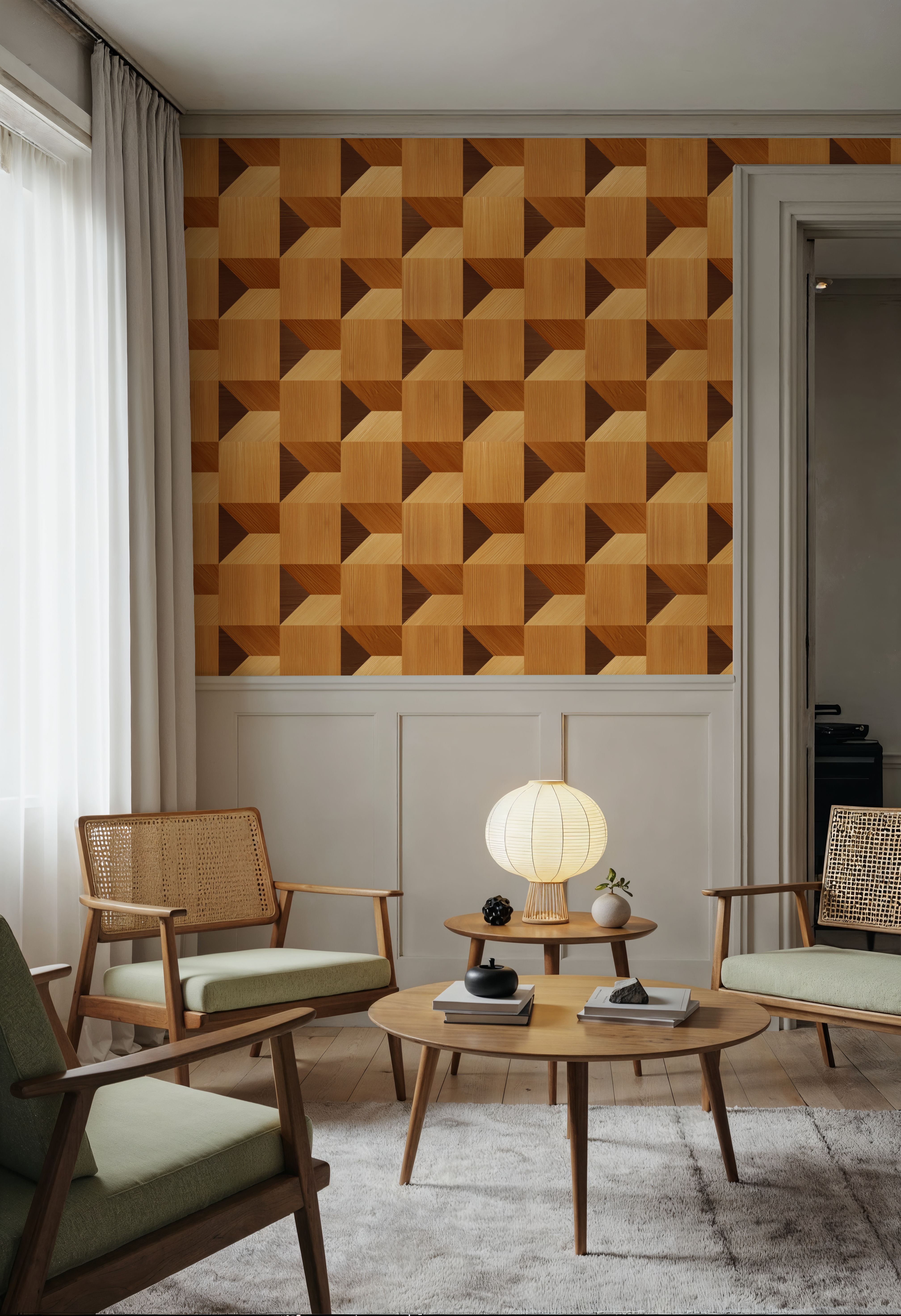 Illusion Box Marquetry, Mahogny