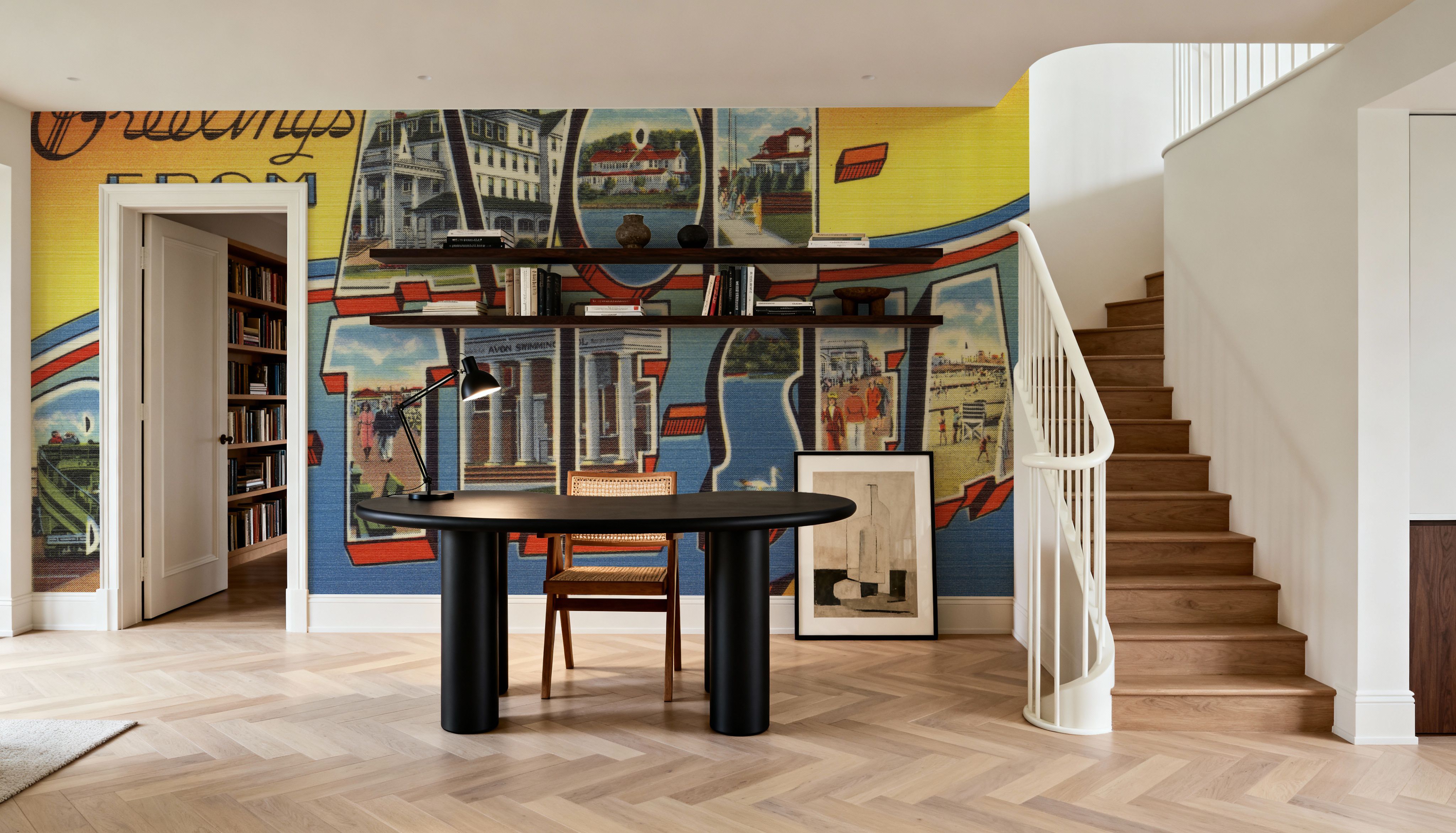 Greetings from Avon-by-the-sea - Screenprint Postcard