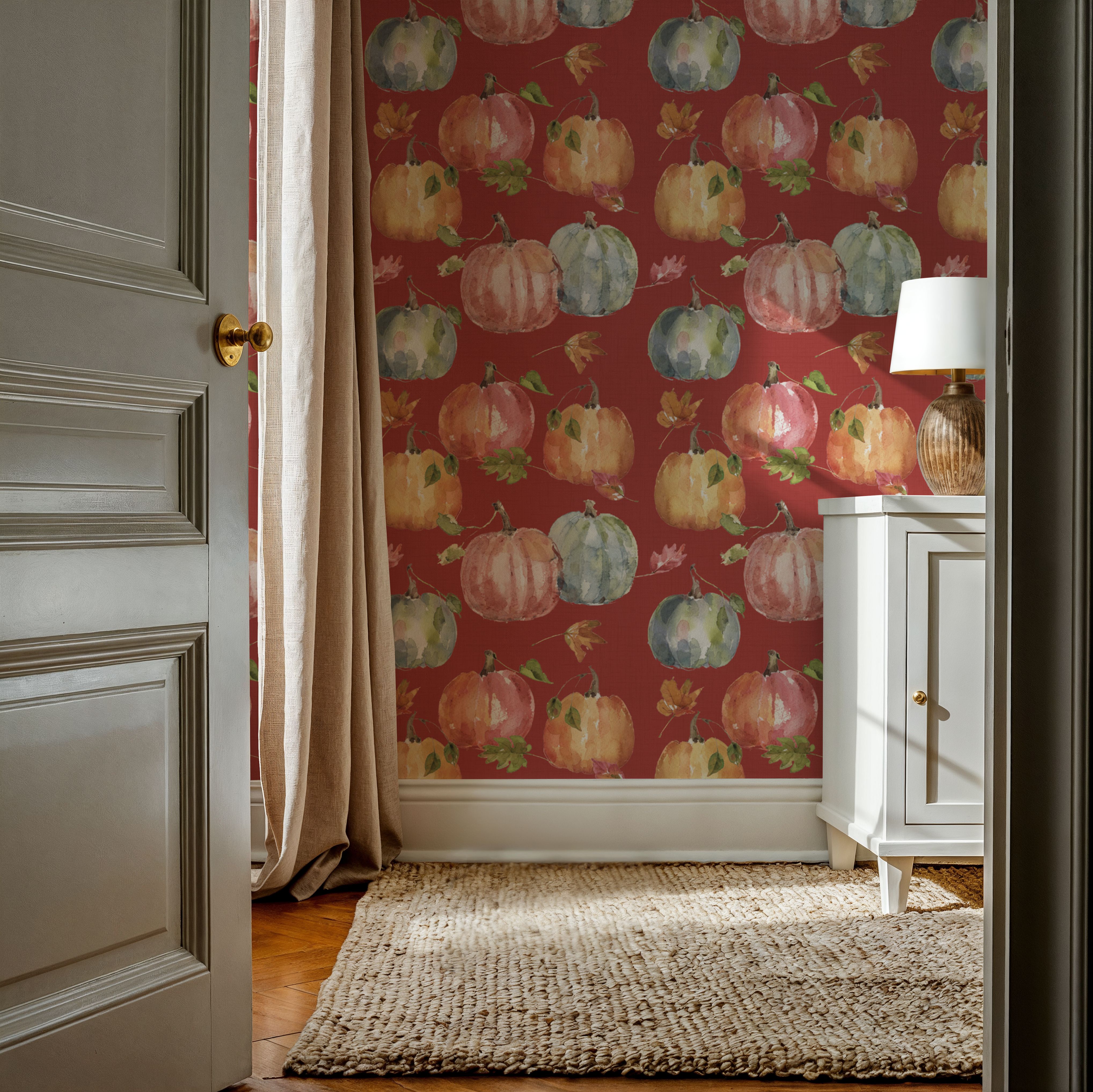 Time to Share Pumpkins Red, Wallpaper