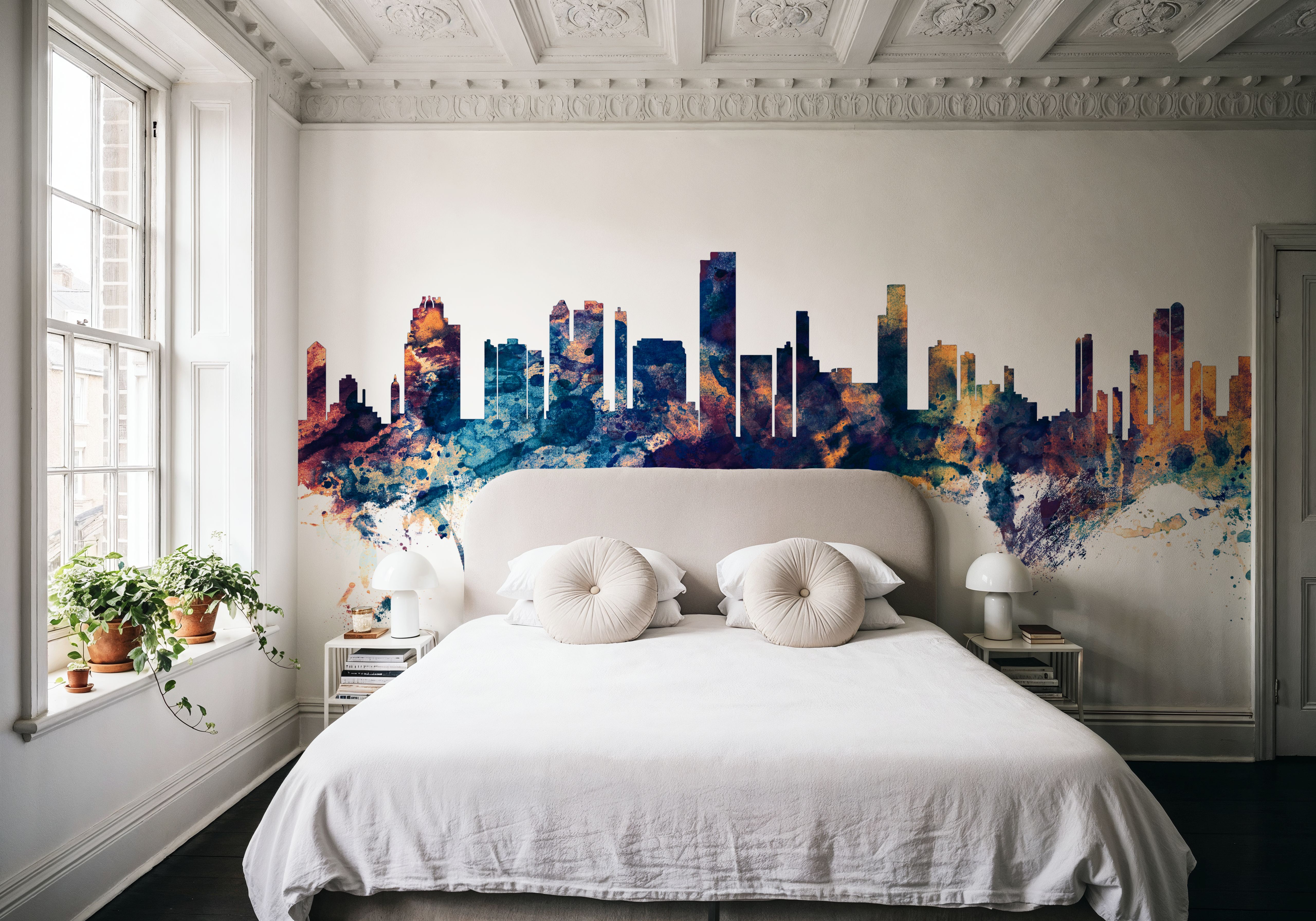 Honolulu Hawaii Skyline Blue & Bronze