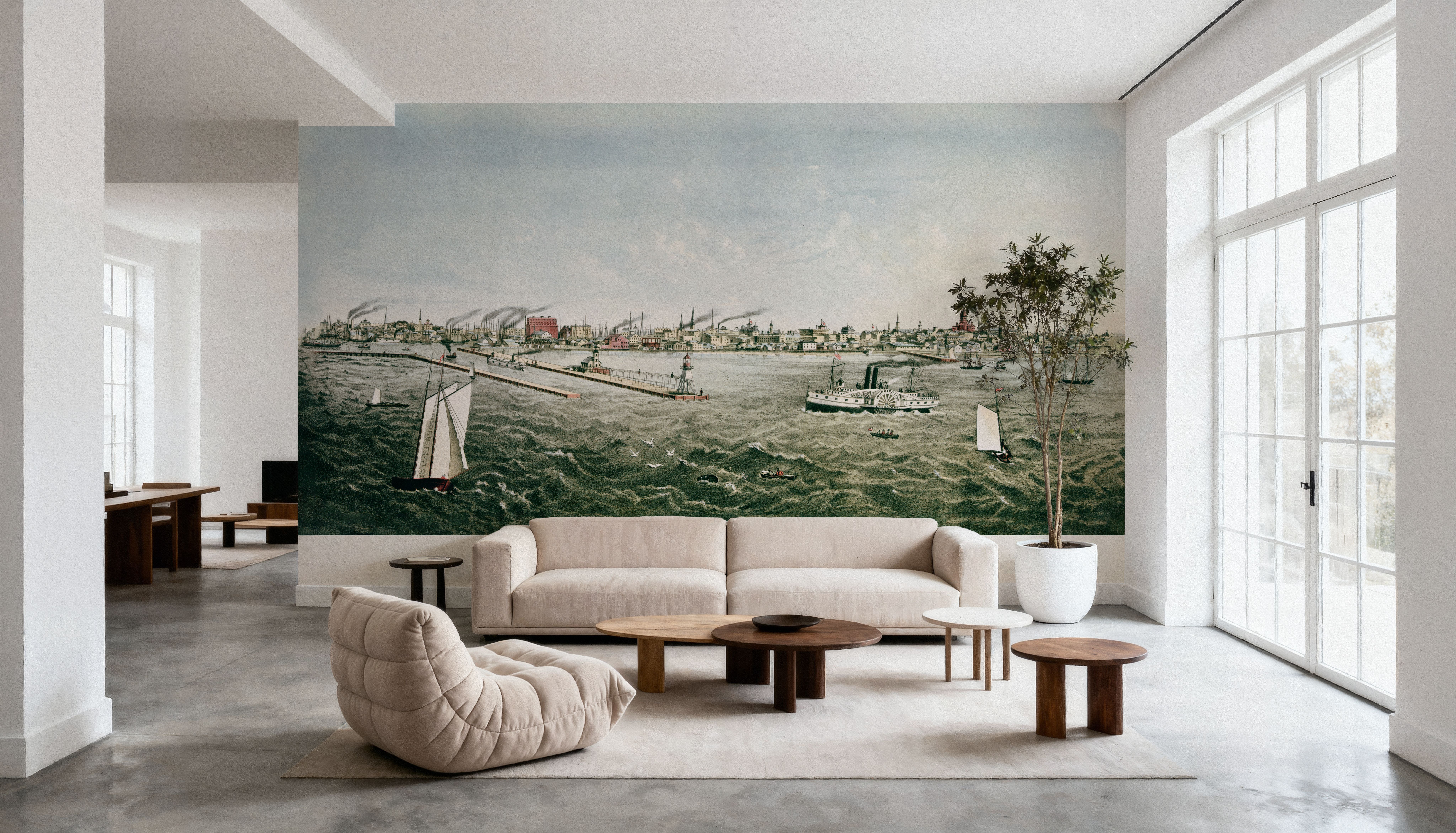 Old view of Milwaukee from Lake Michigan, 1874