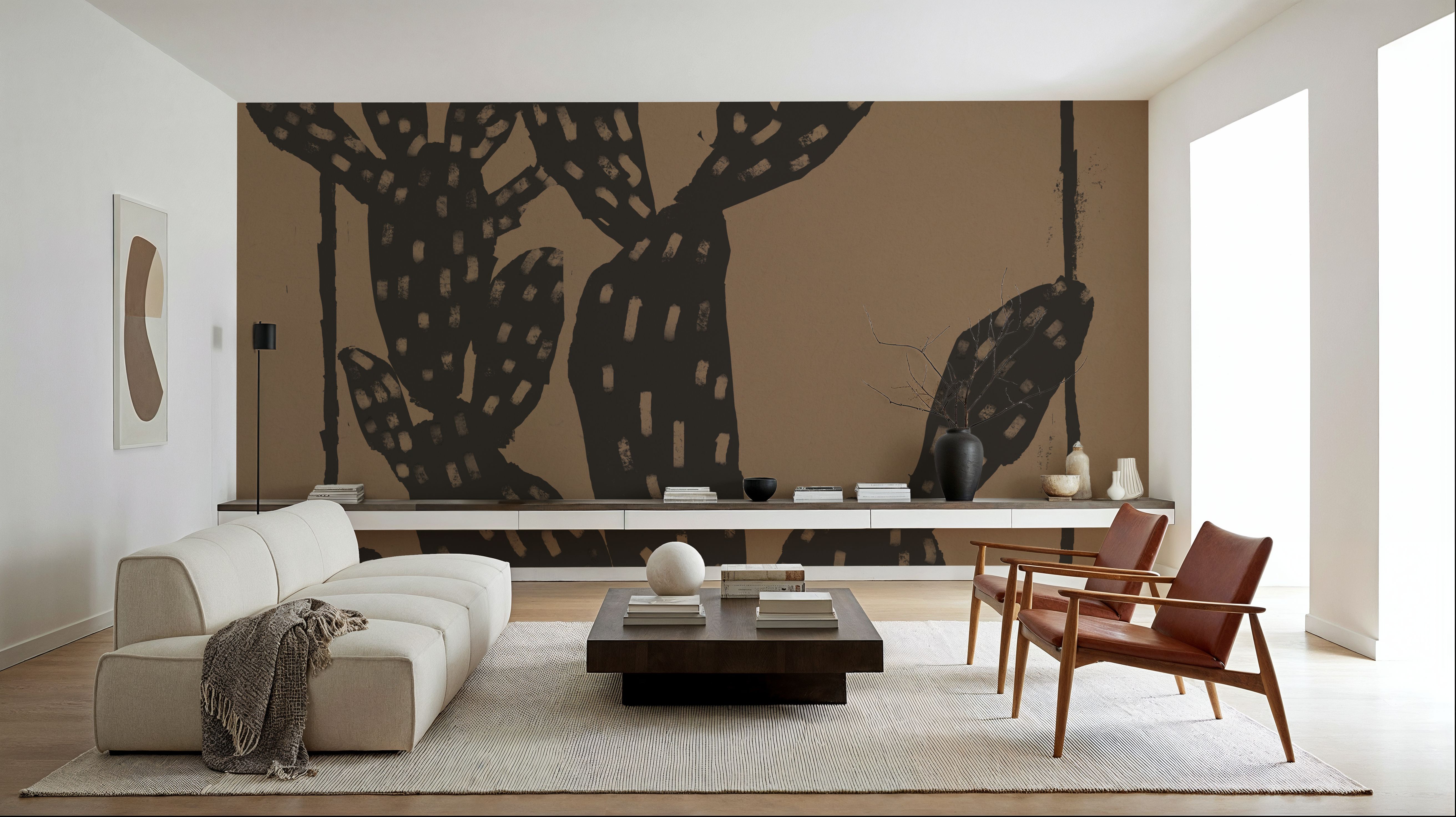 Woodcut Cactus I Natural