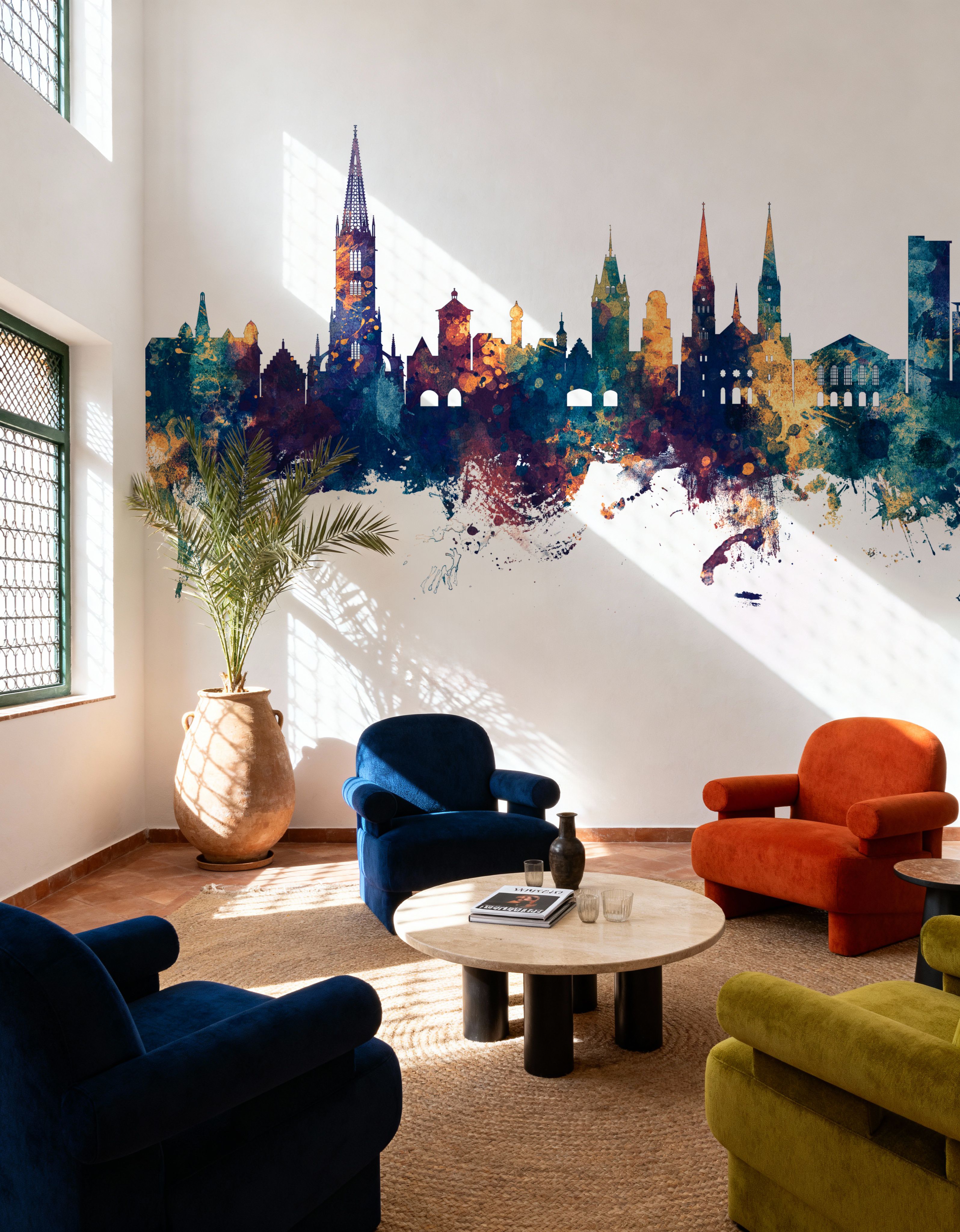 Freiburg Germnay Skyline Blue & Bronze