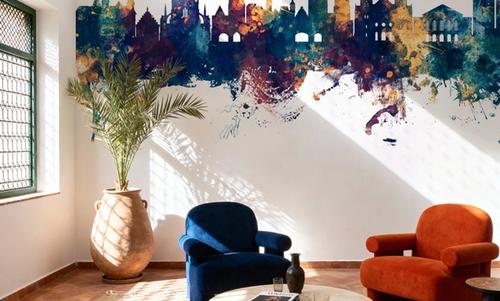 Freiburg Germnay Skyline Blue & Bronze