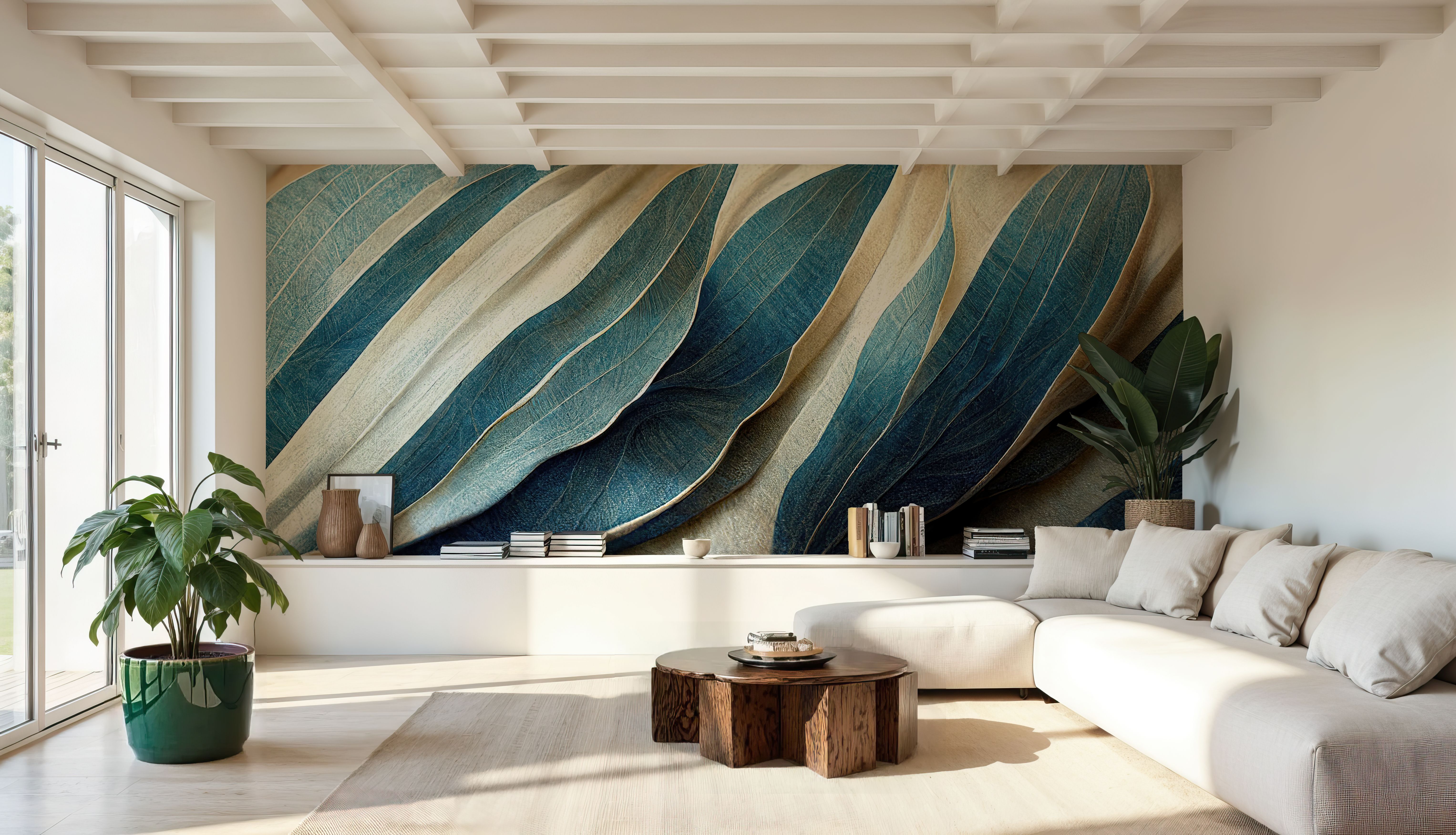 Ripple Flow Blue, Wallpaper