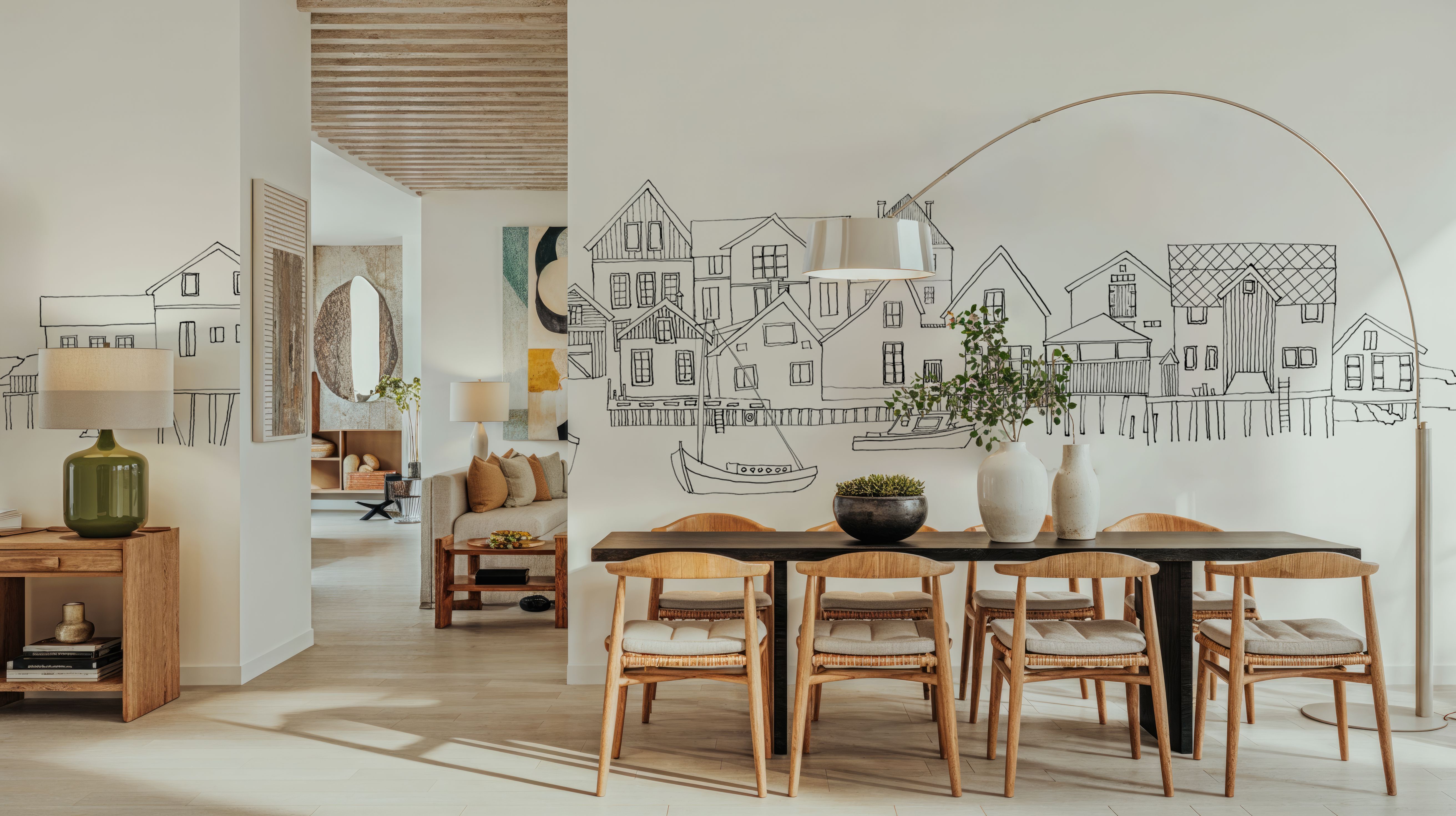 Nordic Village, Wallpaper