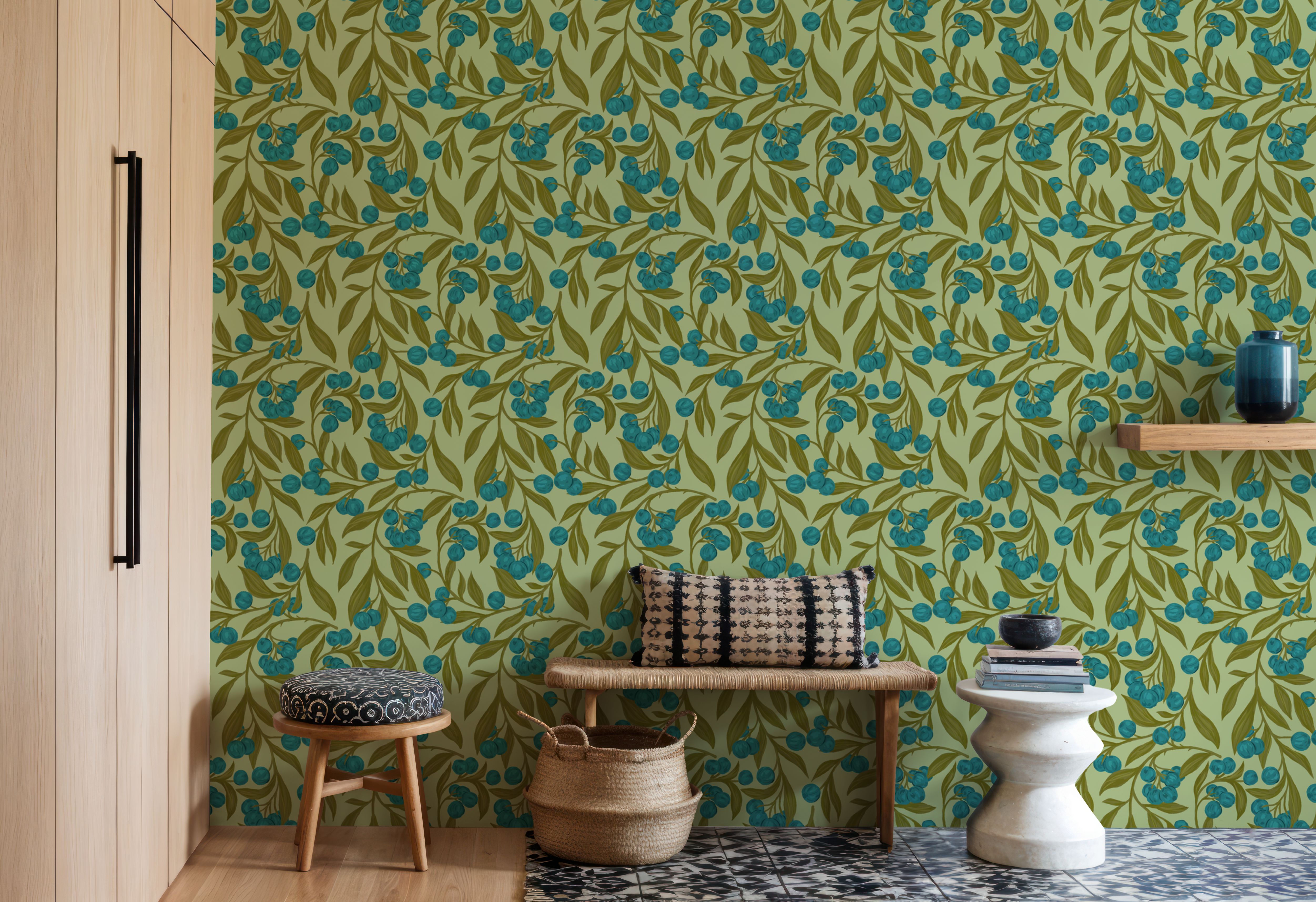 Autumn Berries, Blue