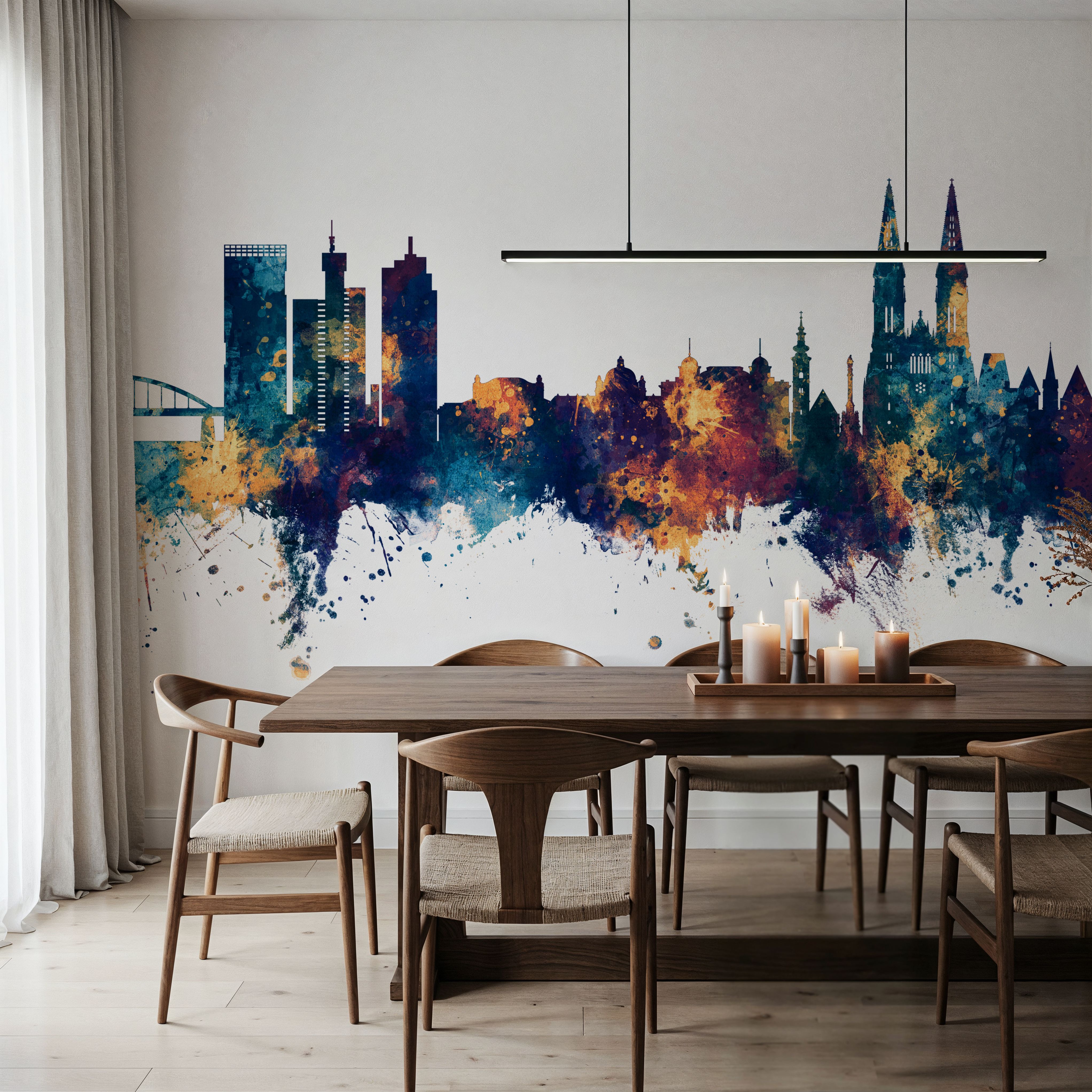 Zagreb Croatia Skyline Blue & Bronze