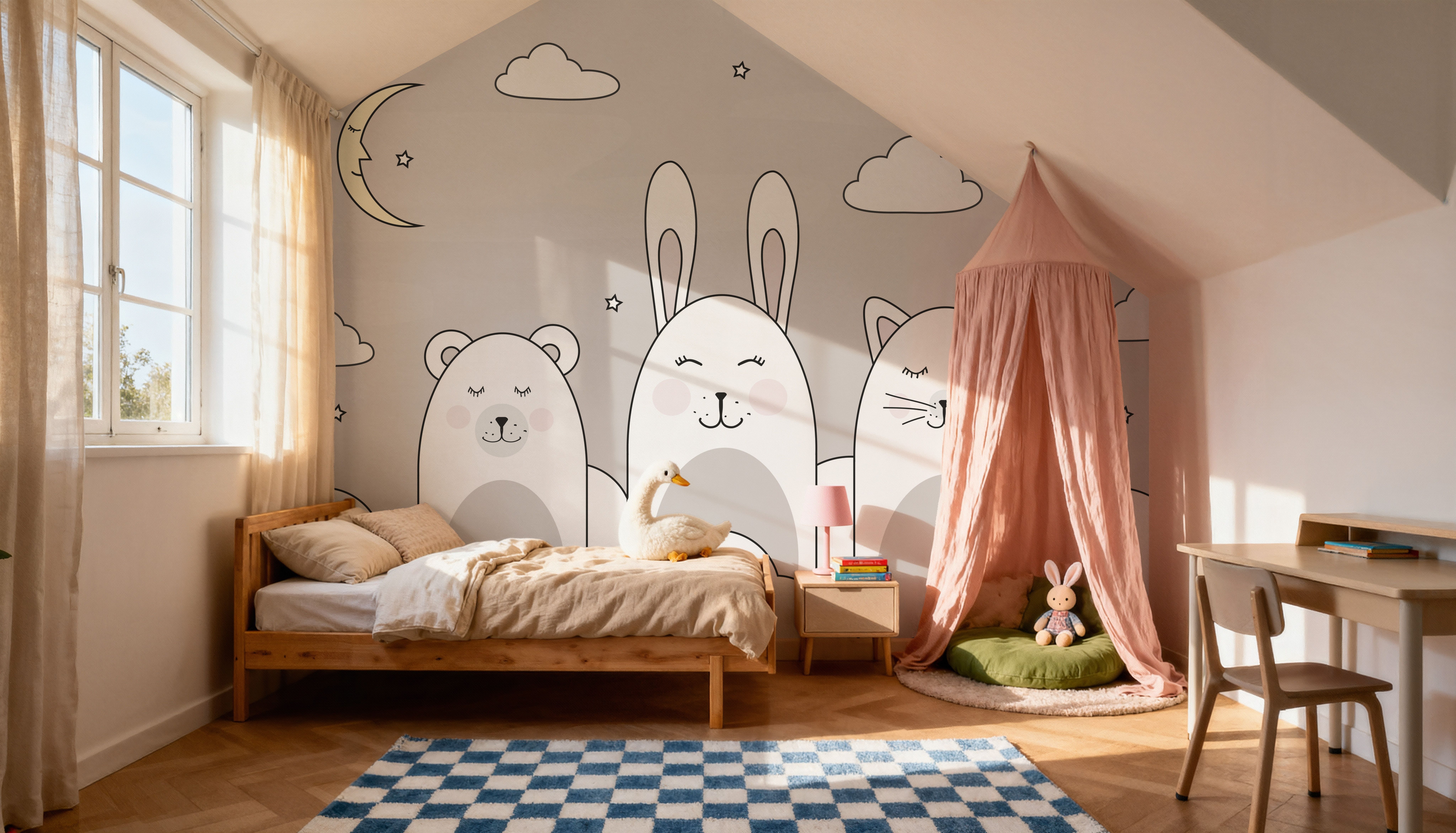 Sleeping Bunny Gray