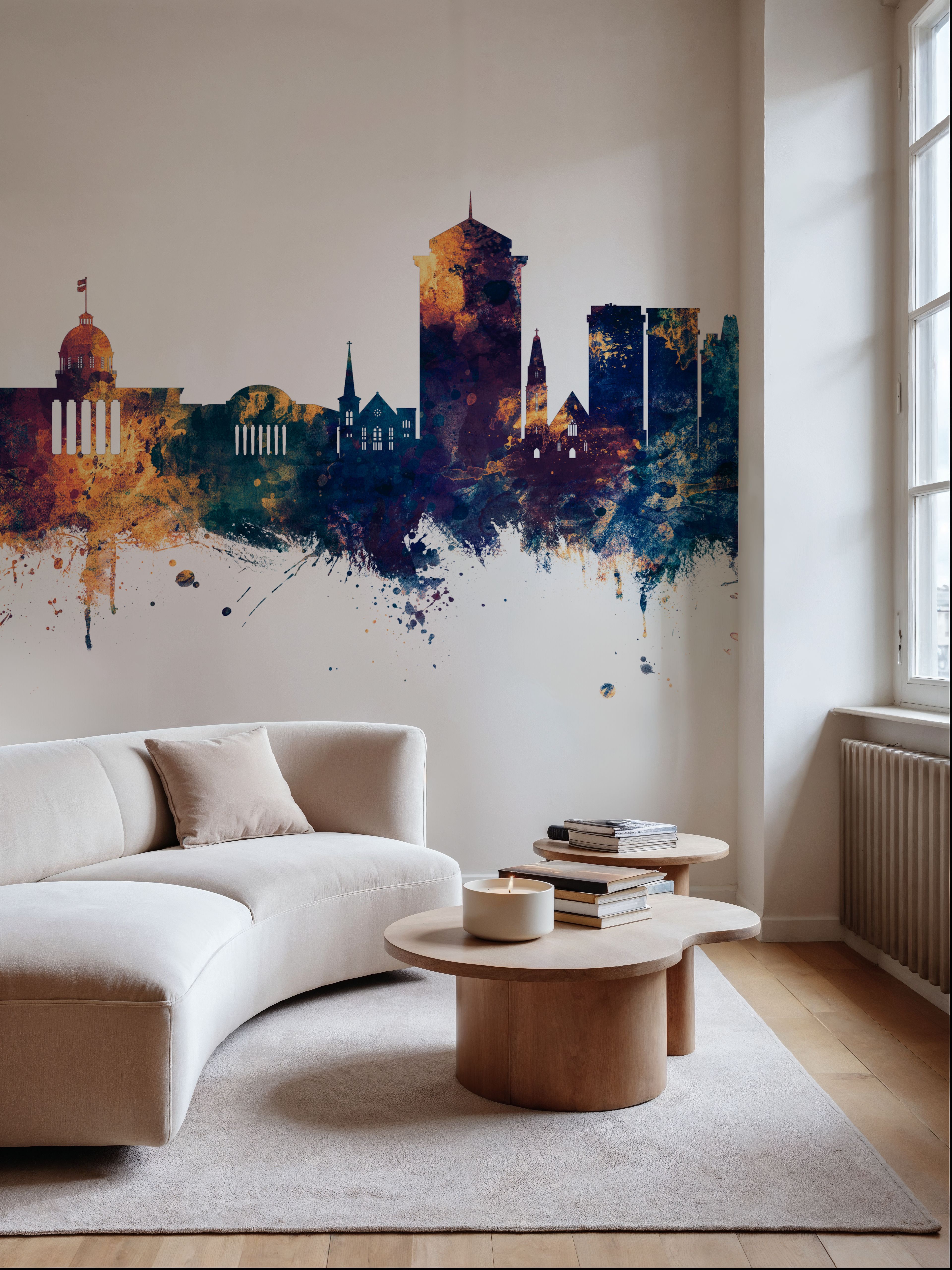 Montgomery Alabama Skyline Blue & Bronze