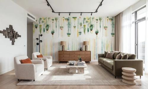 Hanging Watercolor Gardens Color