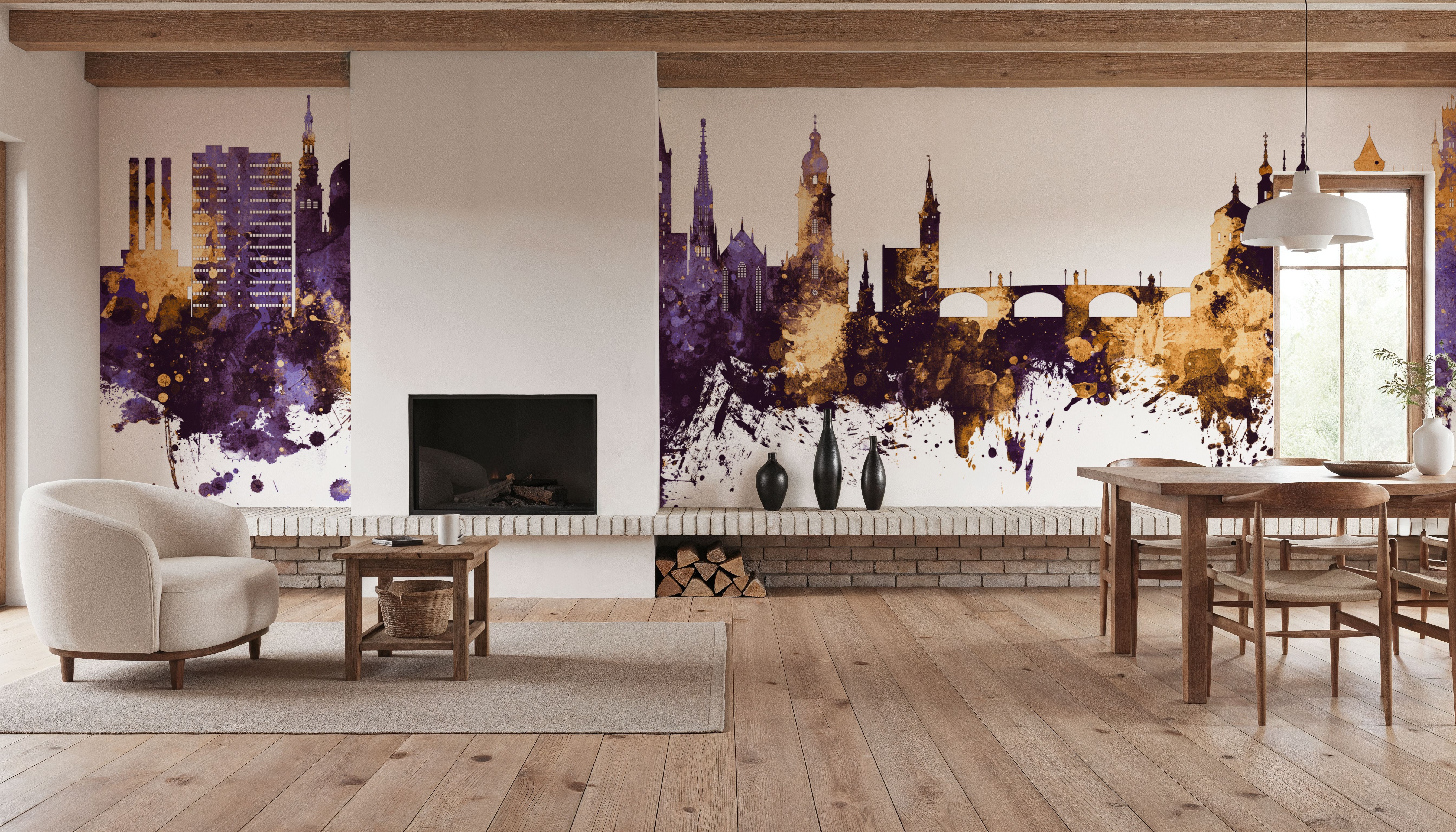 Würzburg Germany Skyline Purple & Gold