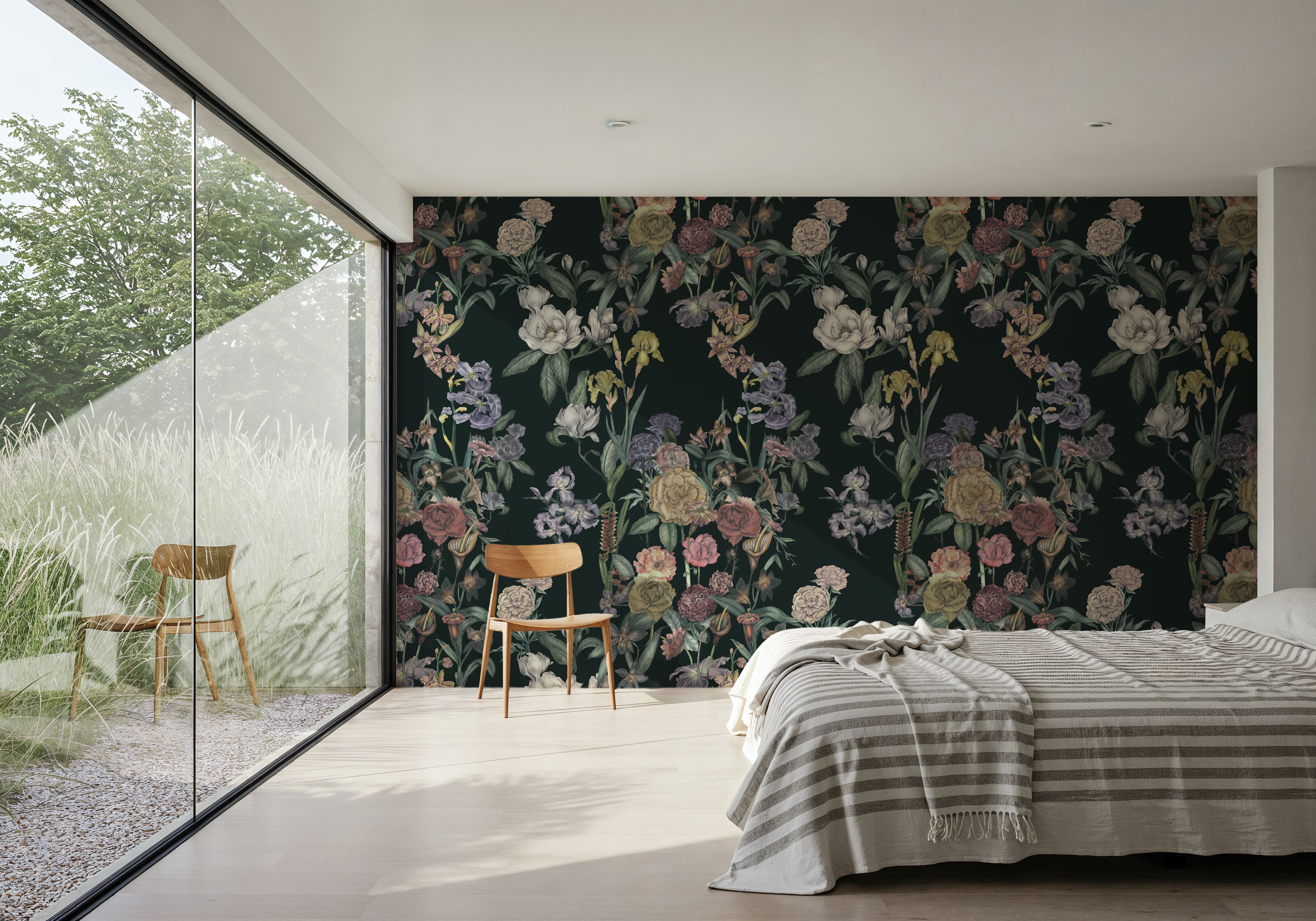 Floral Gaze, Dark Green