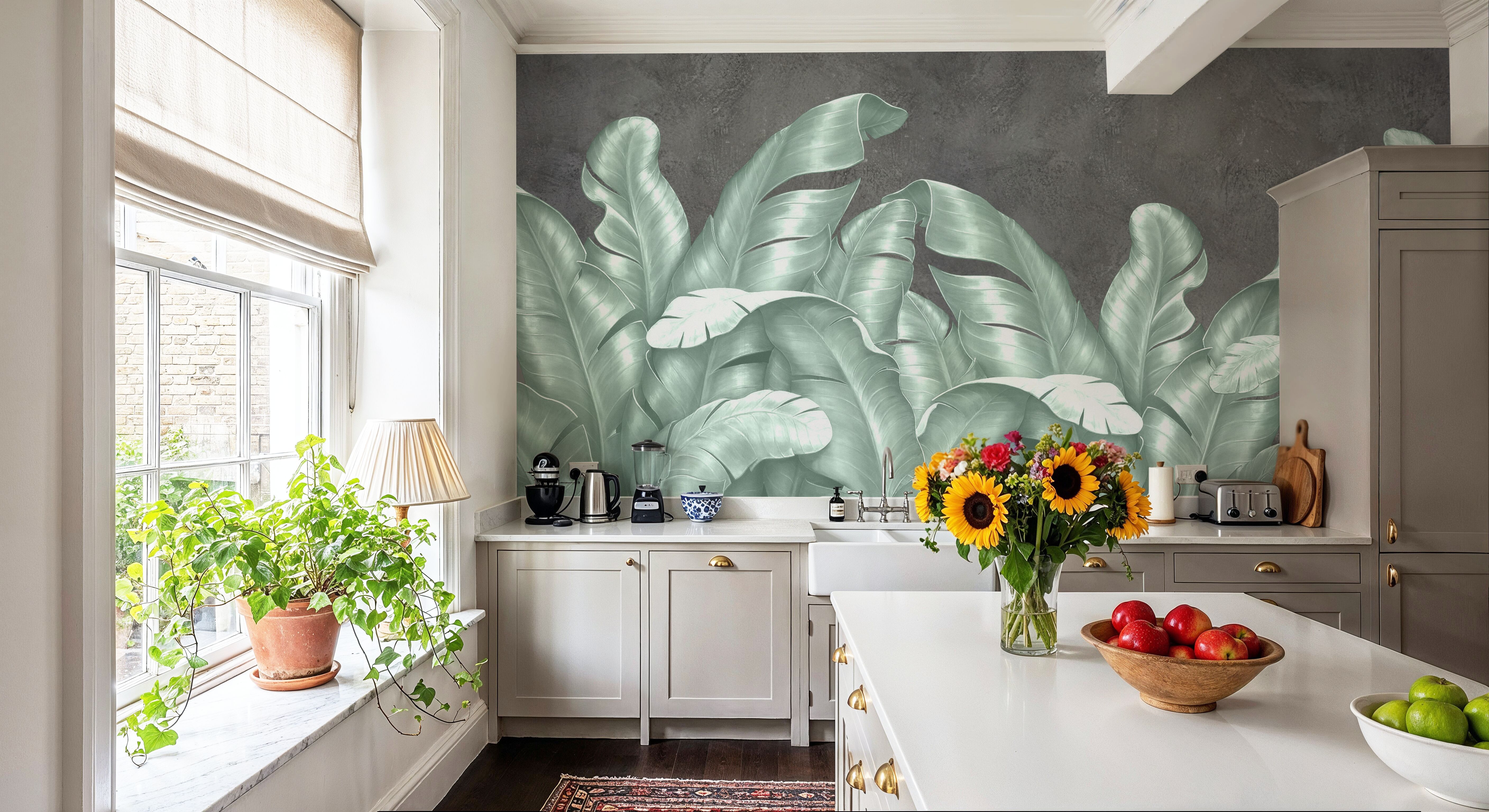 Metallic Leaves , Carte da parati