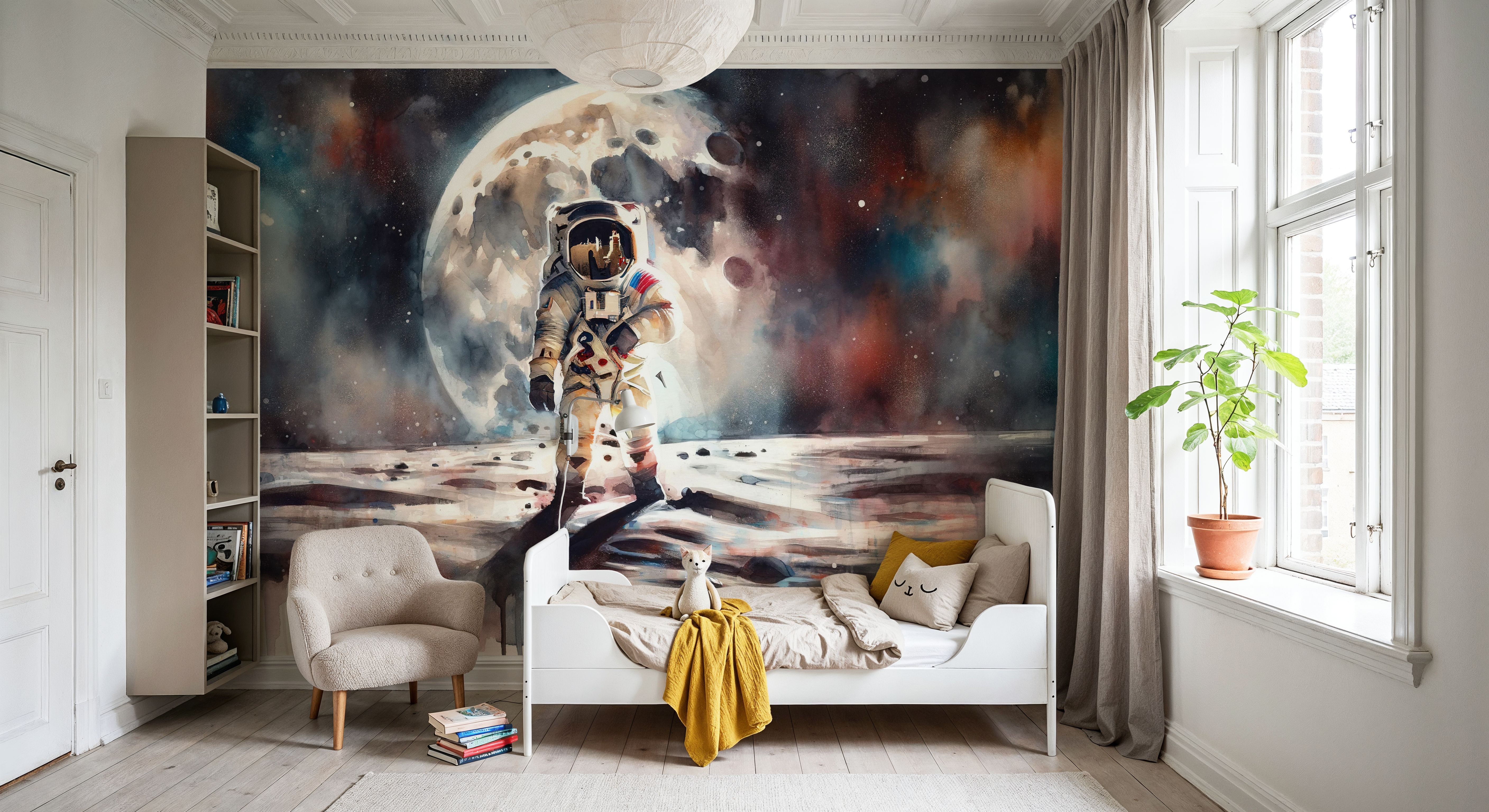 One Giant Leap in Watercolor