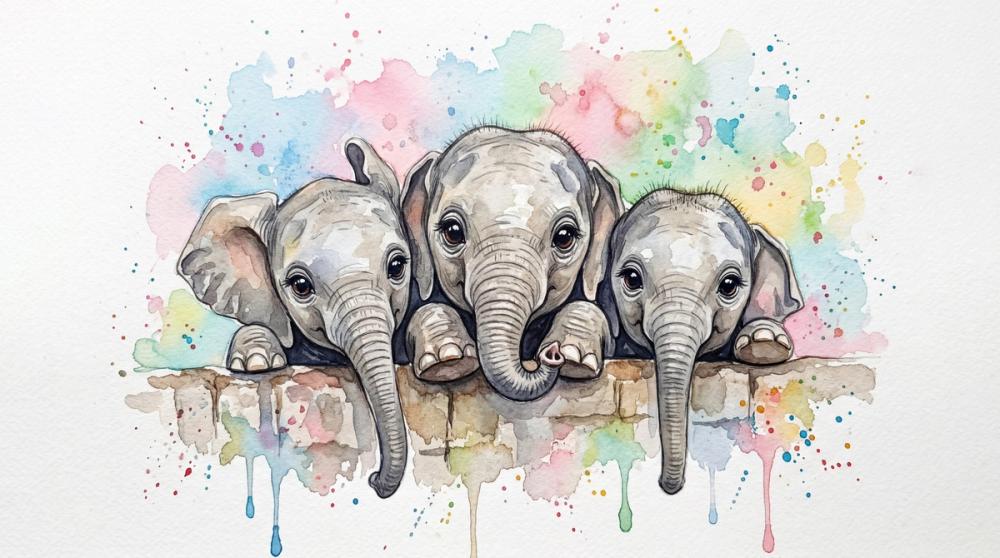 Elephants - Cute Baby Animals Series