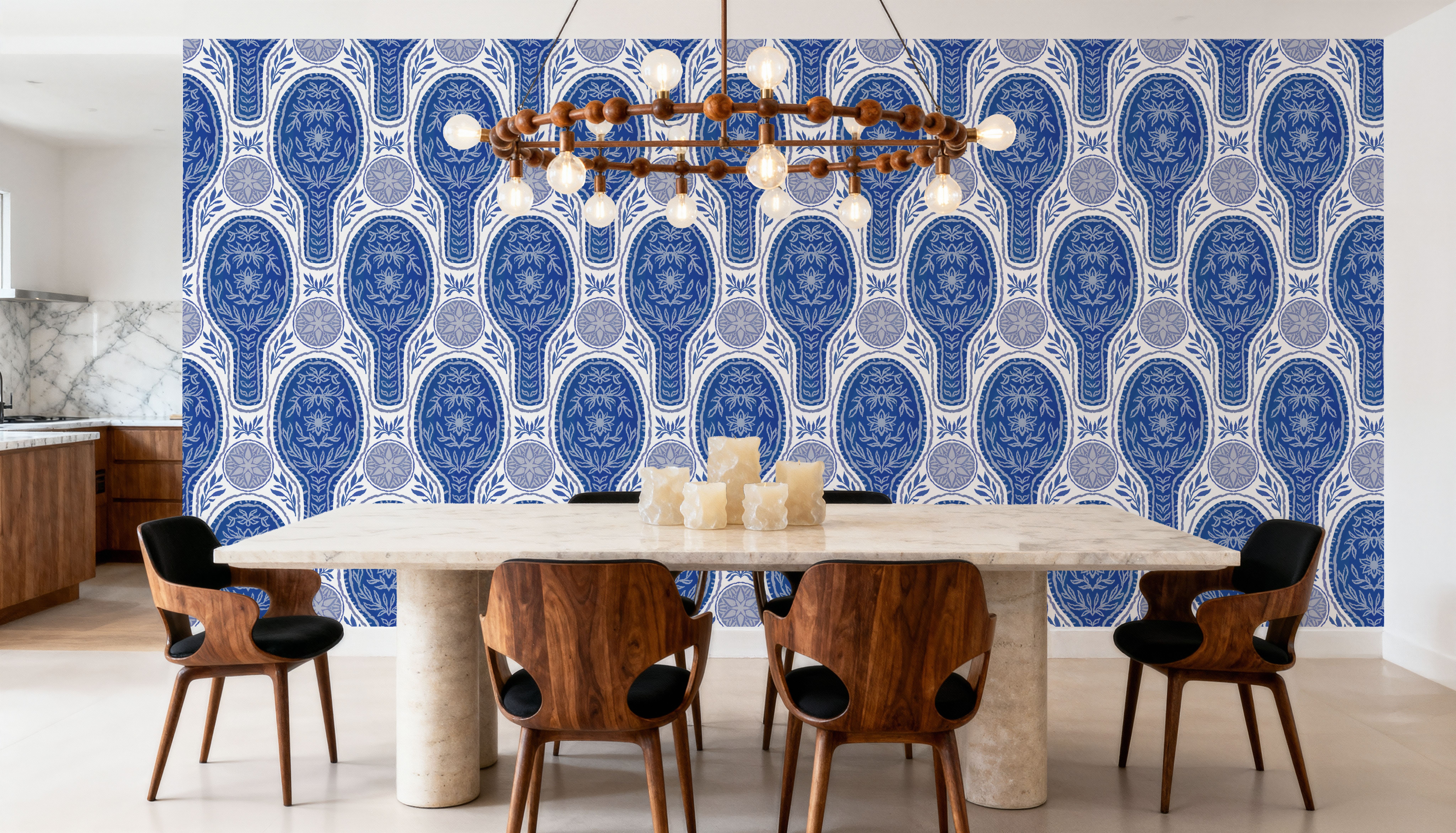 Floral Rackets, Blue