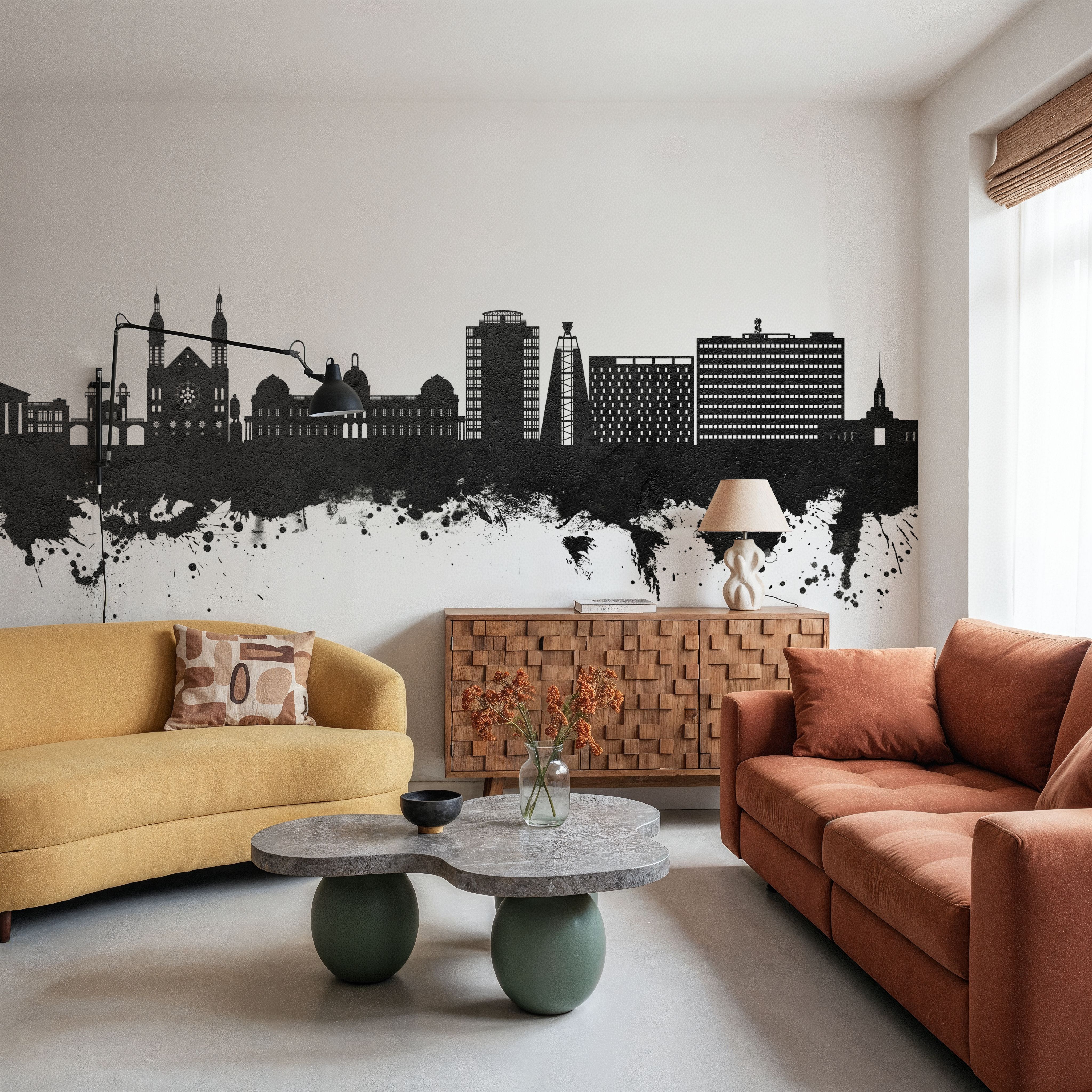 Port-au-Prince Haiti Skyline Black & White