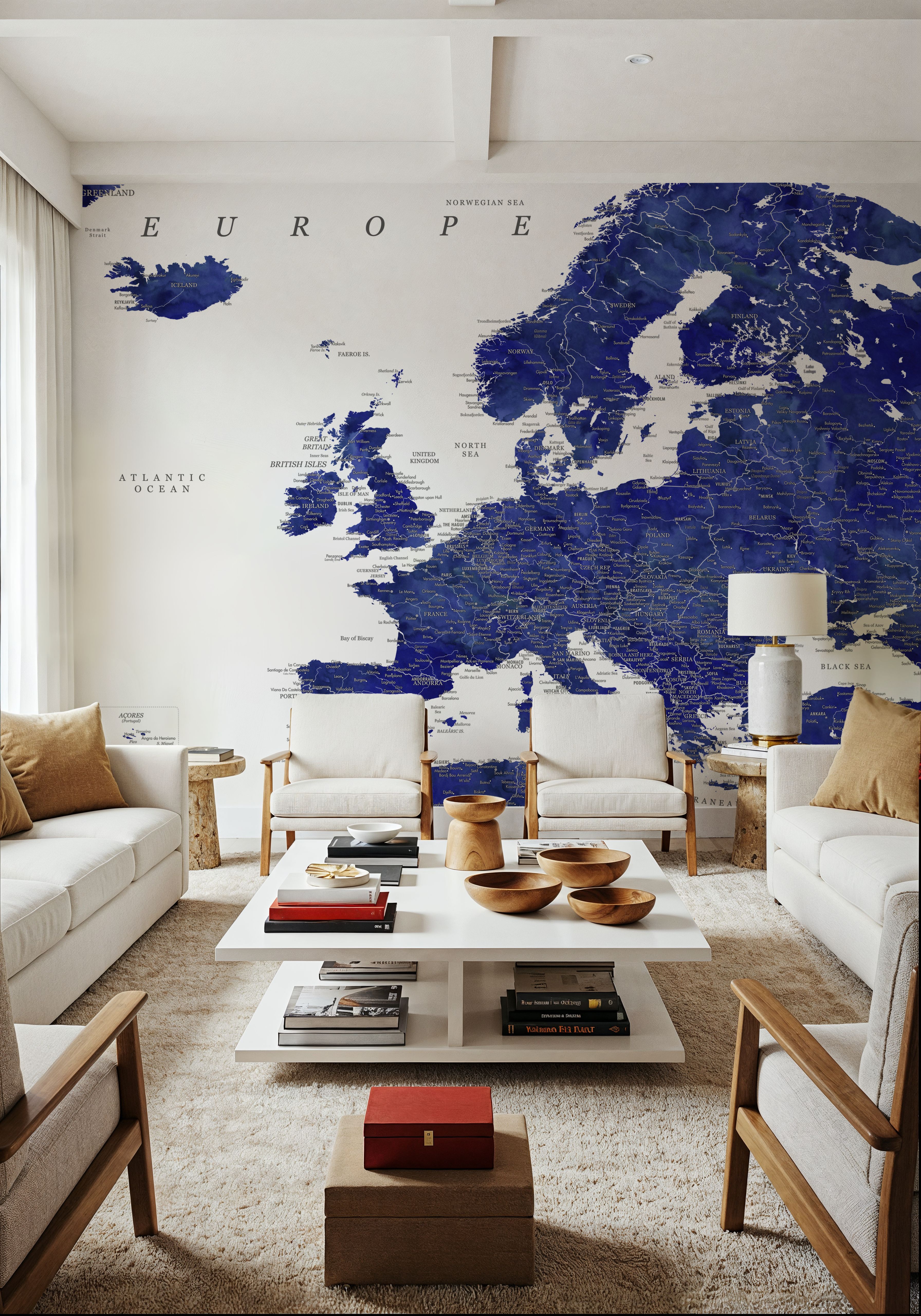 Europe Map Detailed - Emery