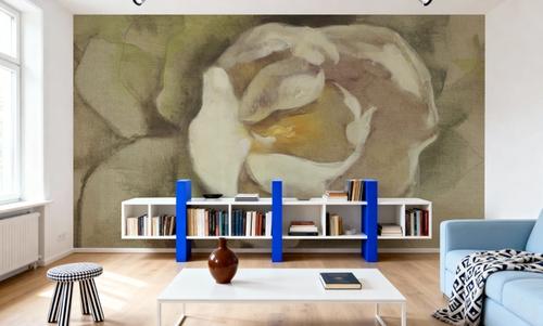 White Blossom on Canvas