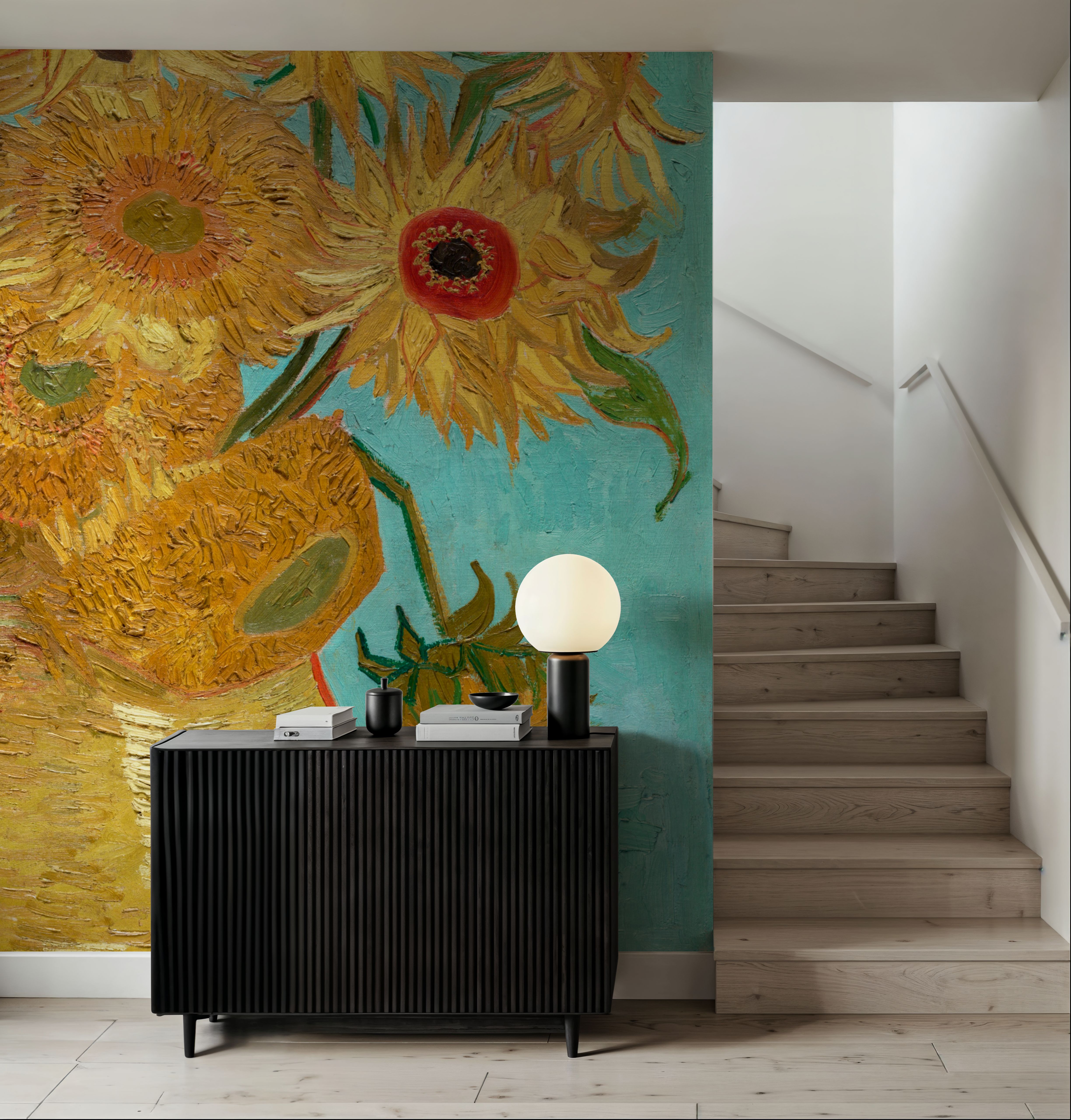 Vase with Twelve Sunflowers