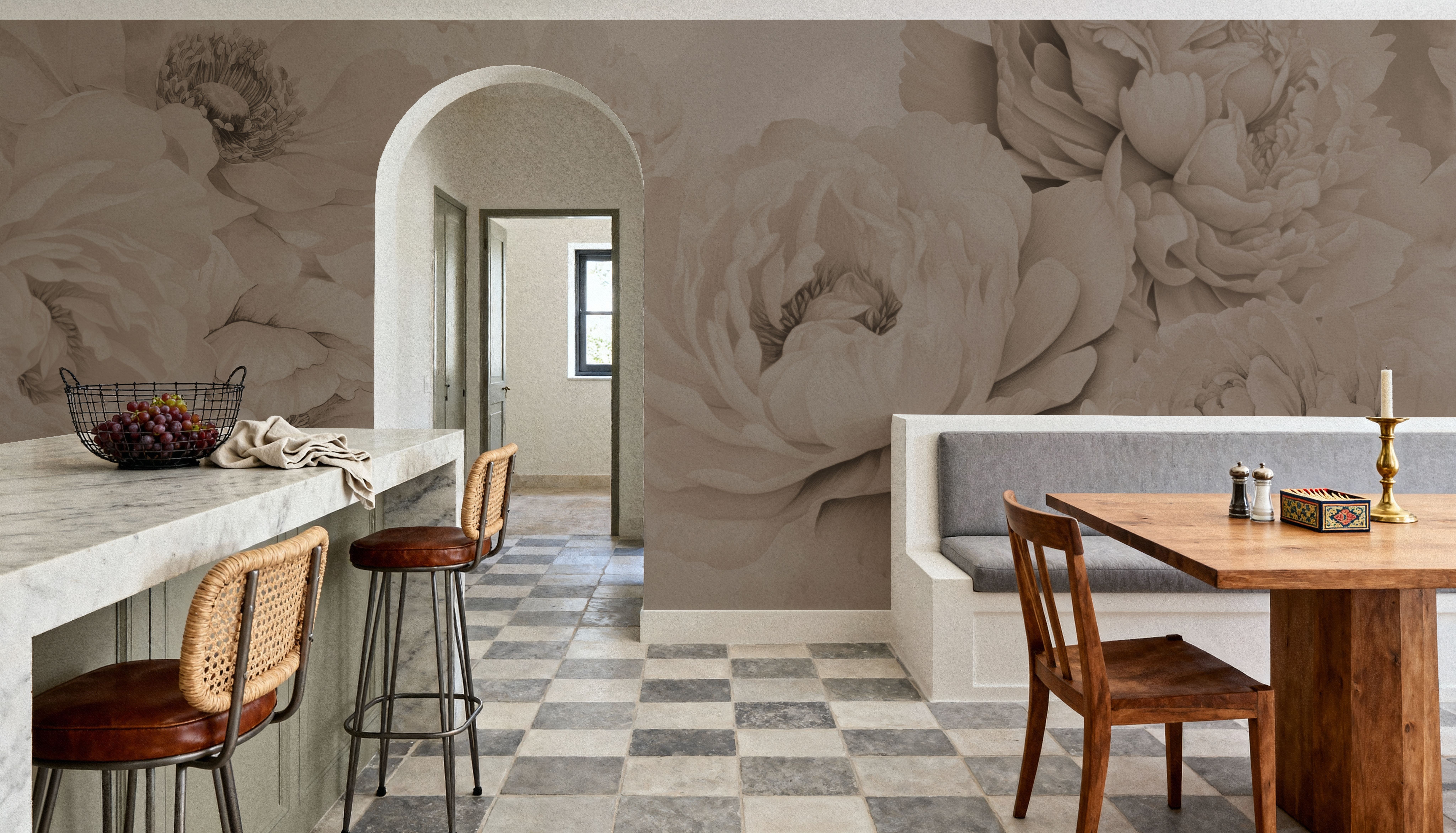 Transcendent Peony, Beige