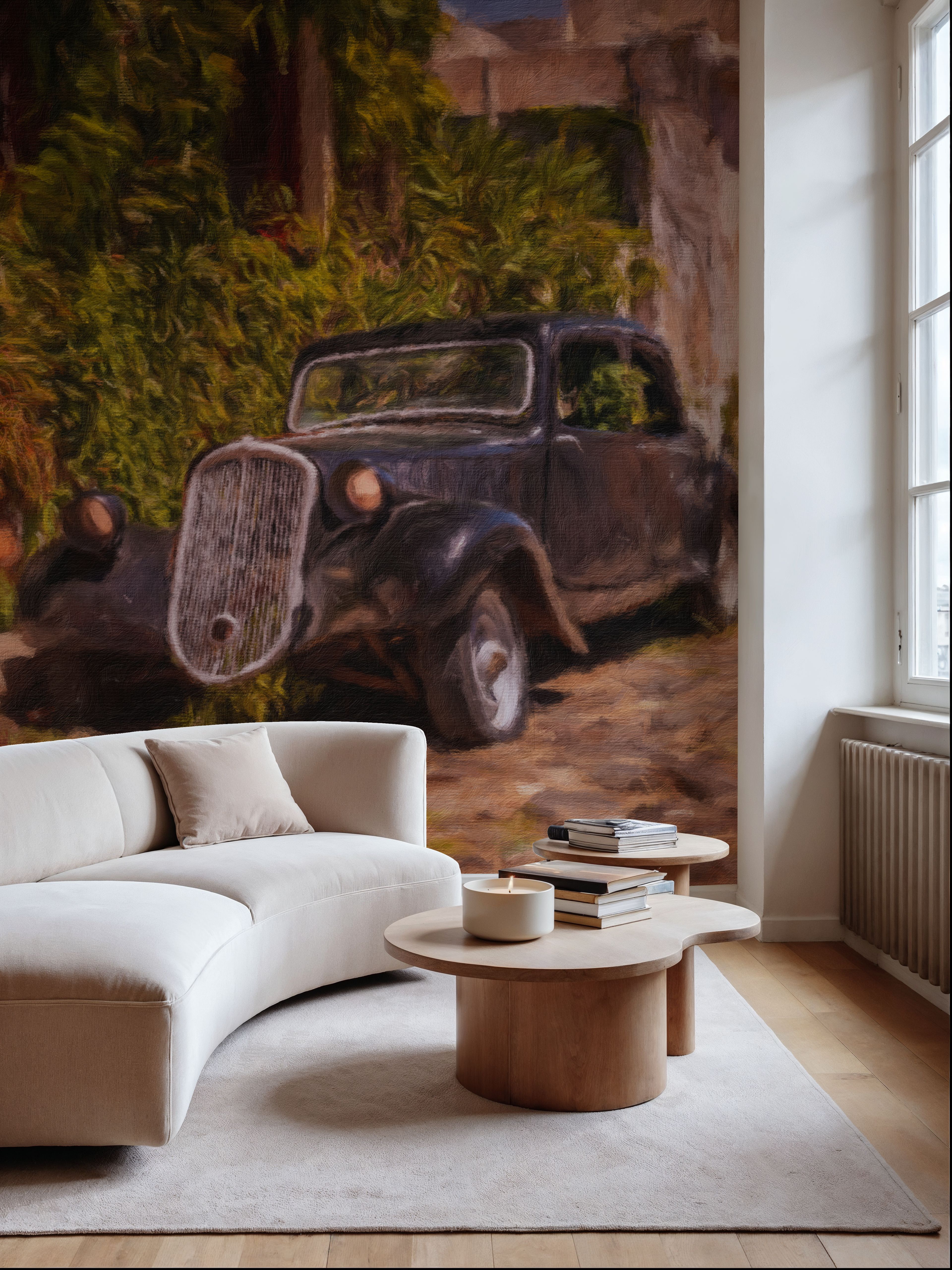 Antique Car Uruguay on Canvas