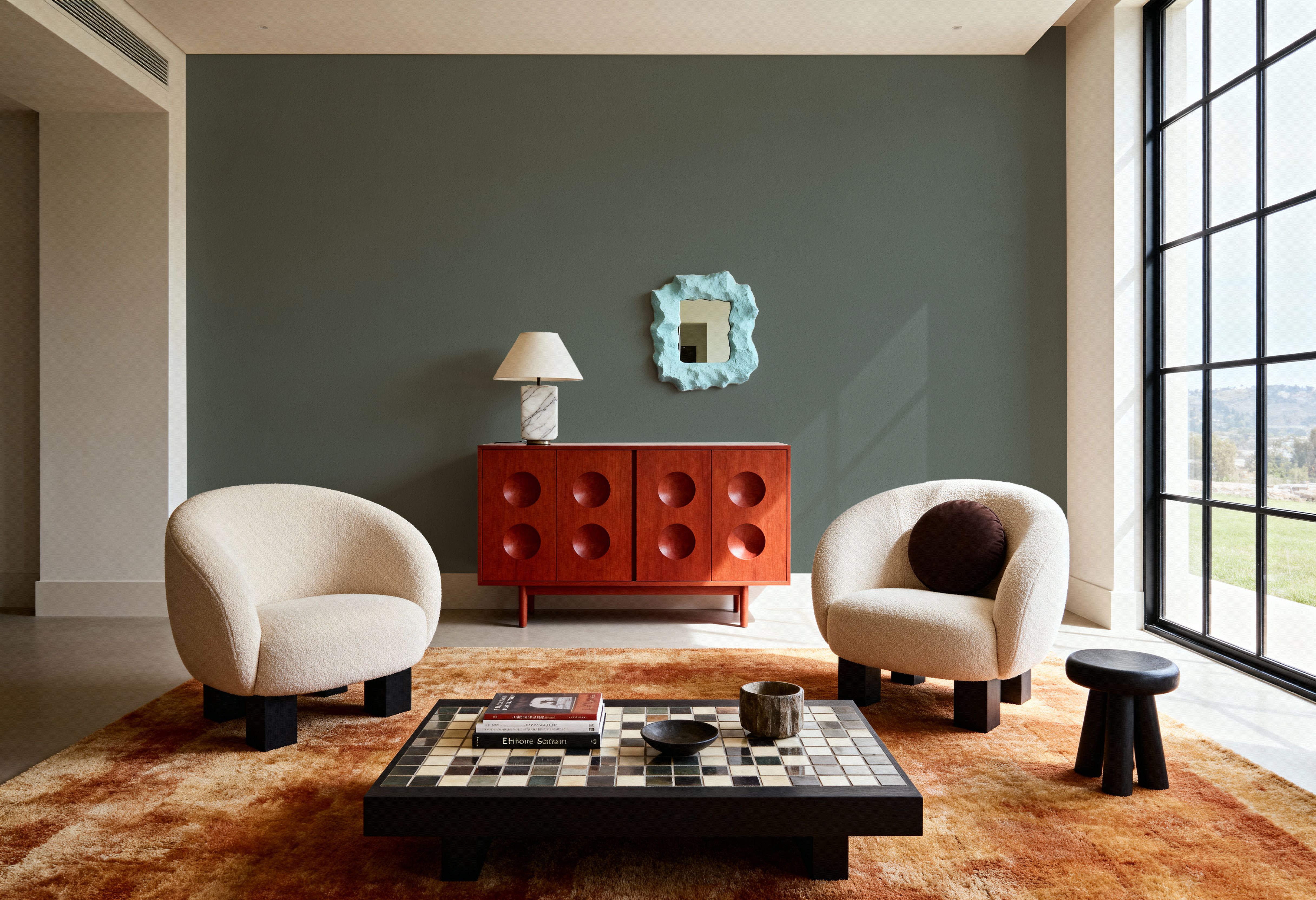 Faux Sand Stucco Finish, French Green